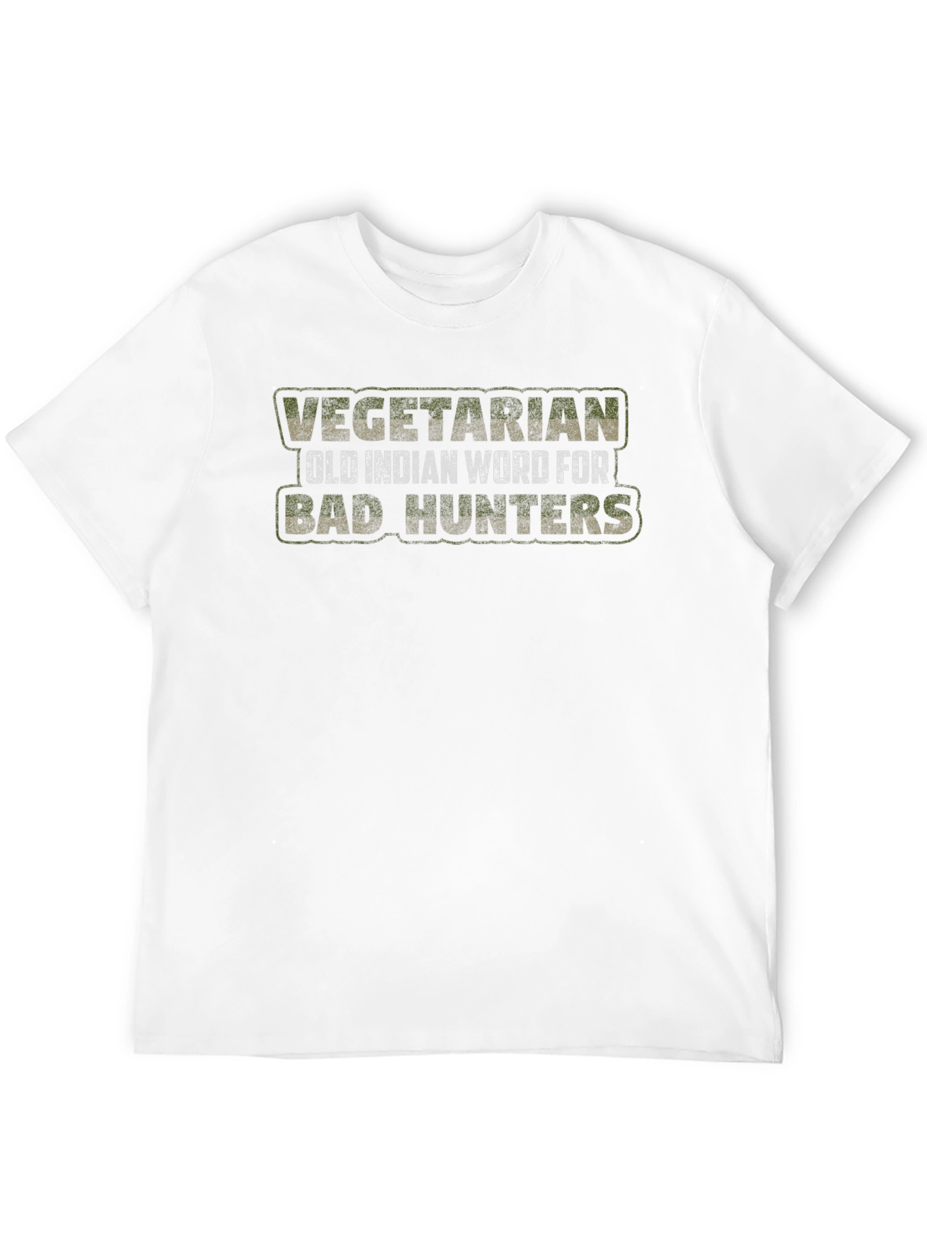 Black Vegetarian Bad Hunter Funny Graphic Tee view 12