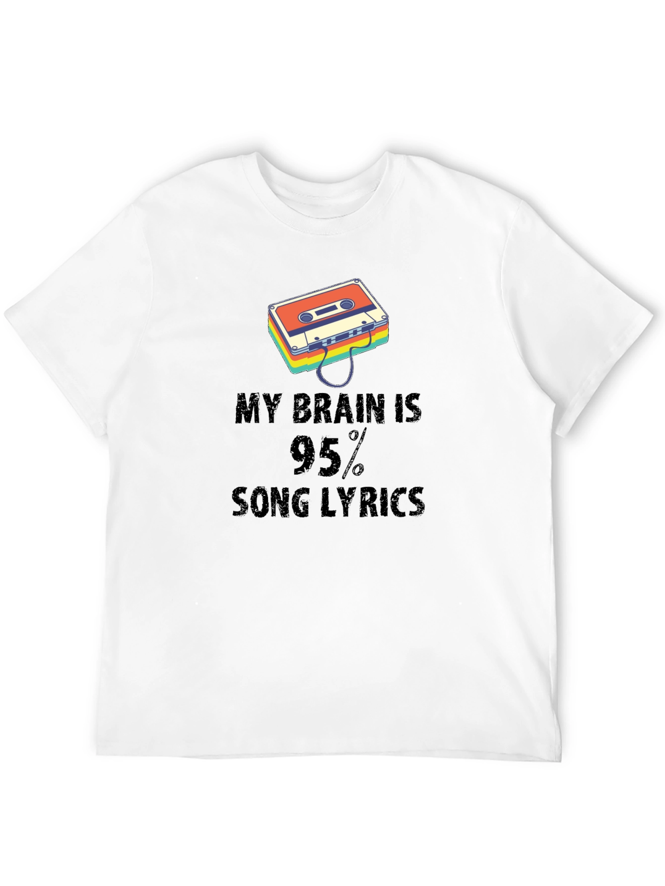 Black My Brain is 95% Song Lyrics Graphic Tee view 12