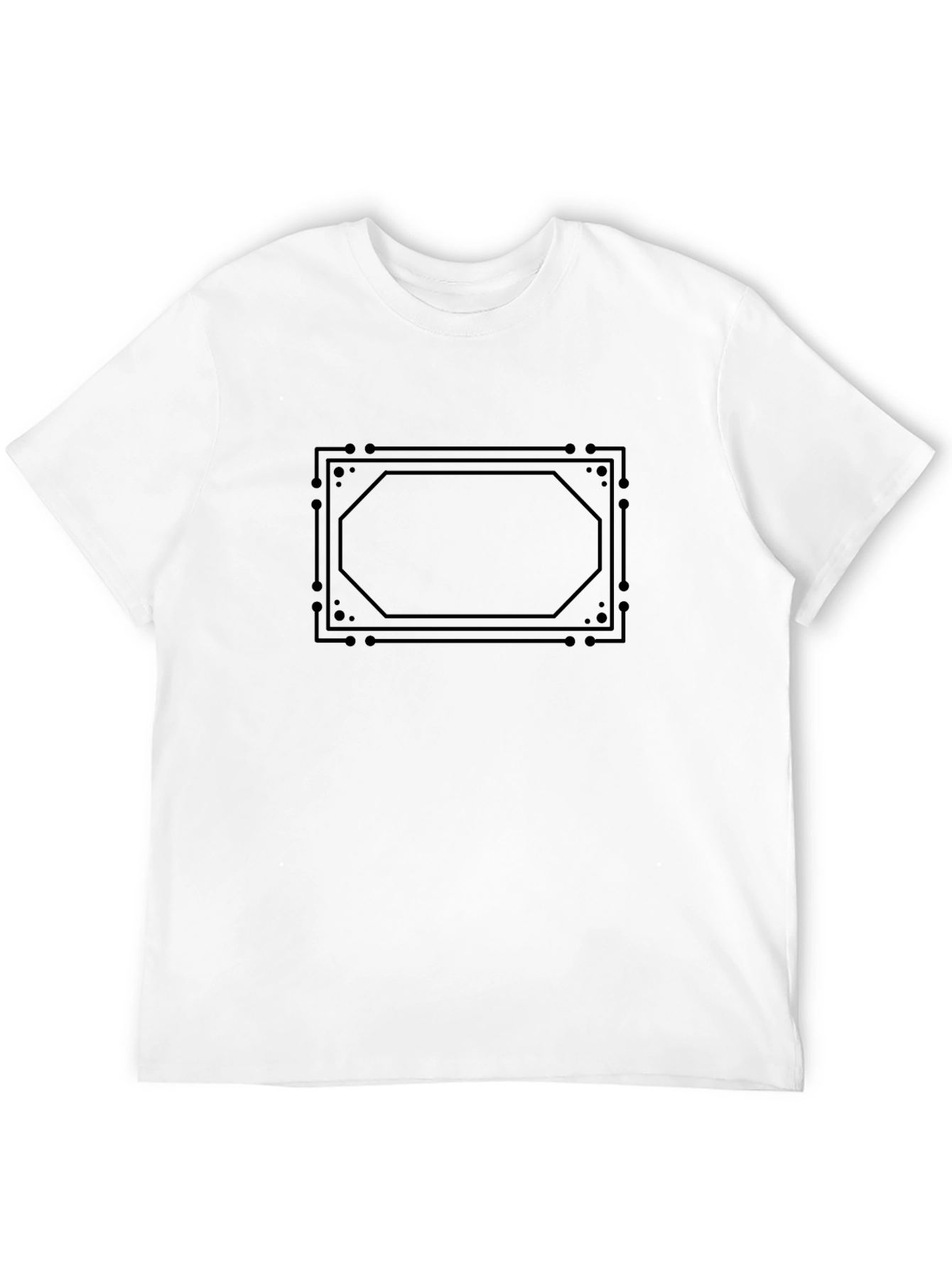 Black Geometric Graphic Black T-Shirt view 12