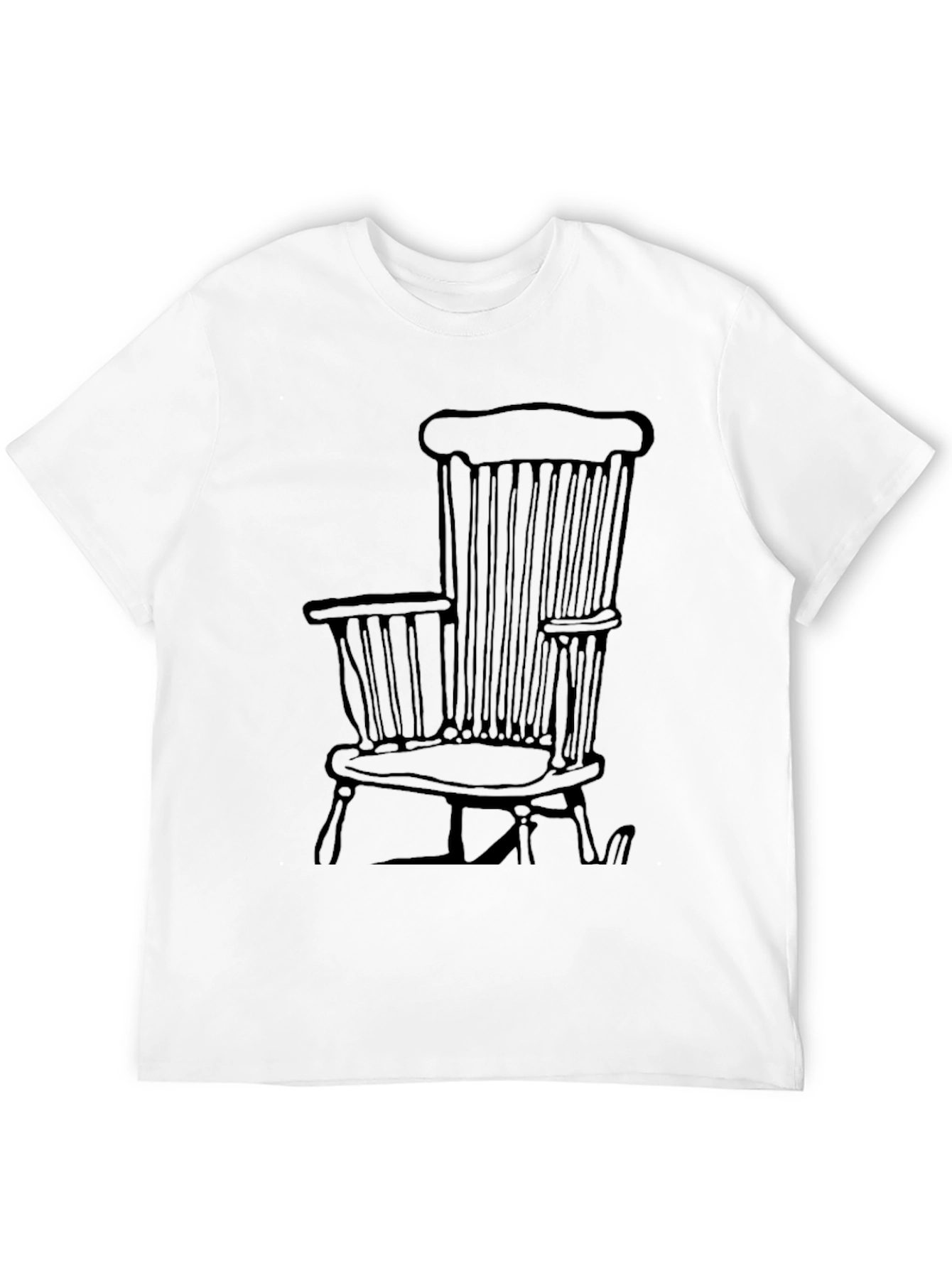 Black Windsor Chair Graphic Tee - Classic Style view 12