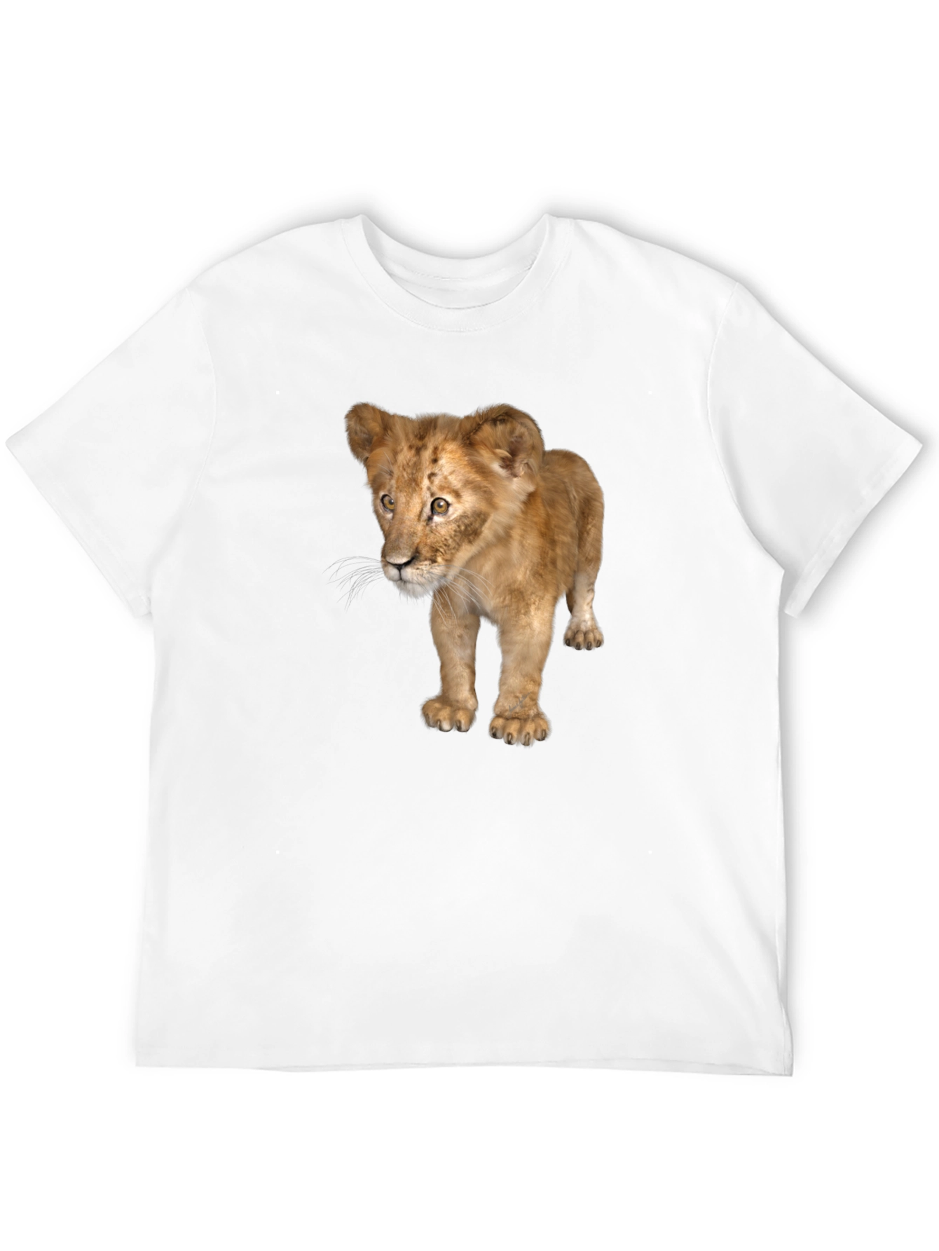 Black Lion Cub Graphic Tee - Unisex Black T-Shirt view 12