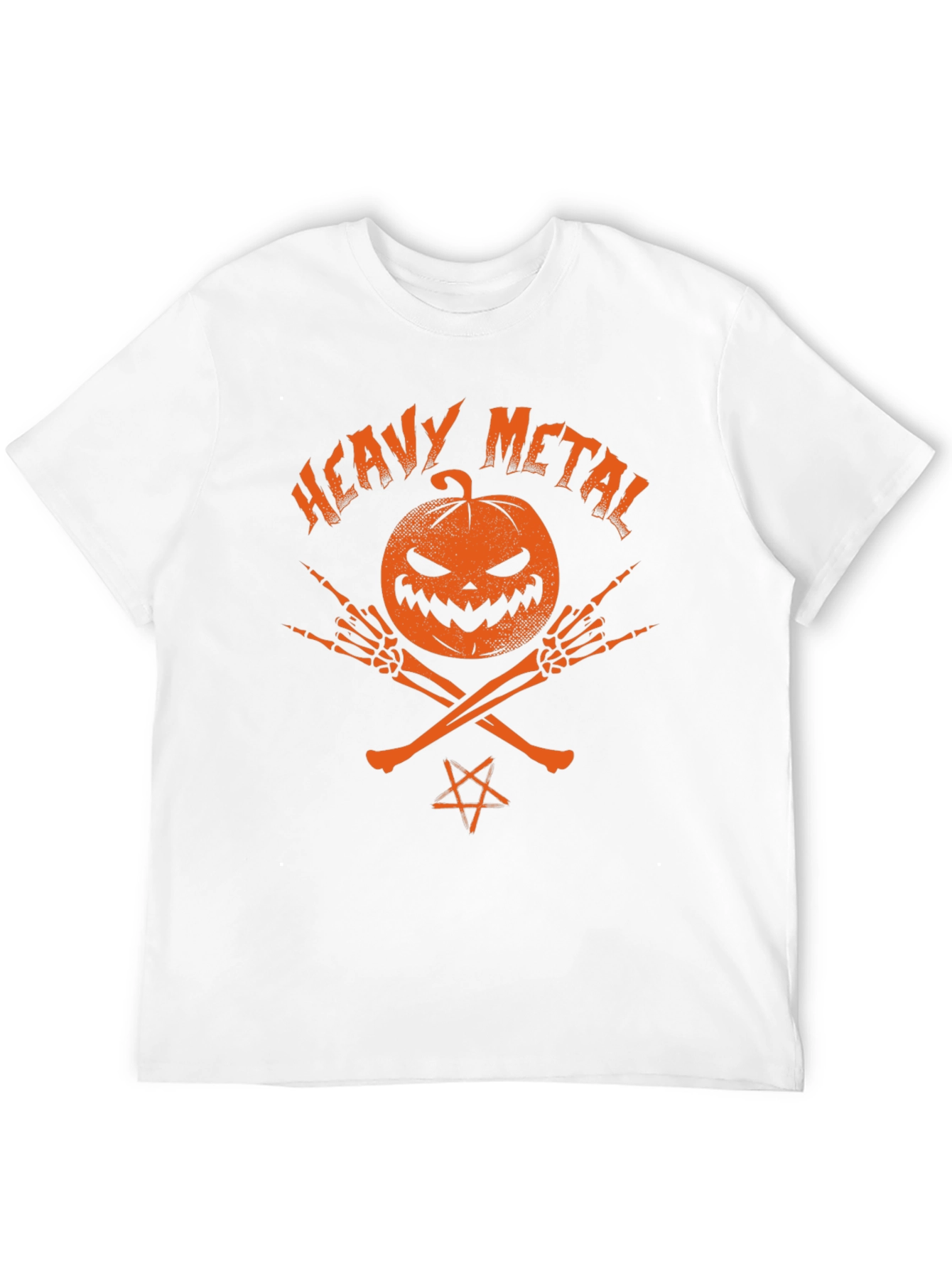 Black Heavy Metal Halloween Pumpkin T-Shirt view 12