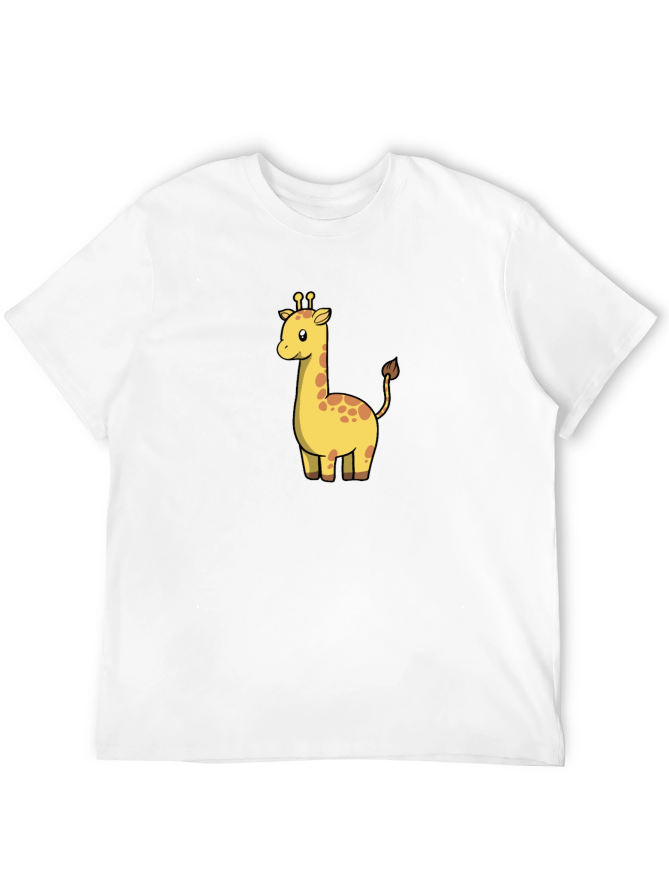 Black Cute Giraffe Graphic Black T-Shirt view 12