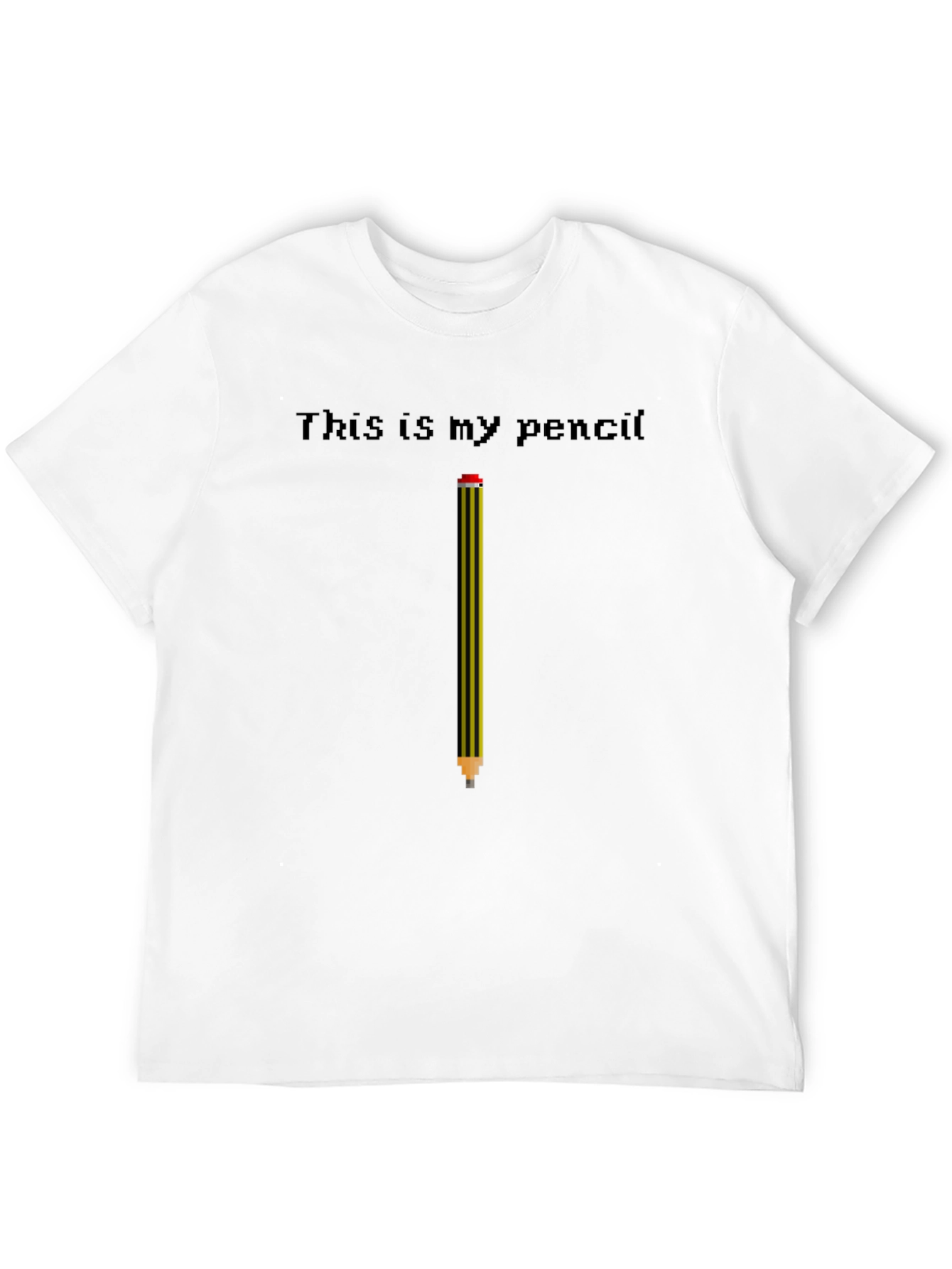 Black This is My Pencil T-Shirt - Fun Graphic Tee view 12