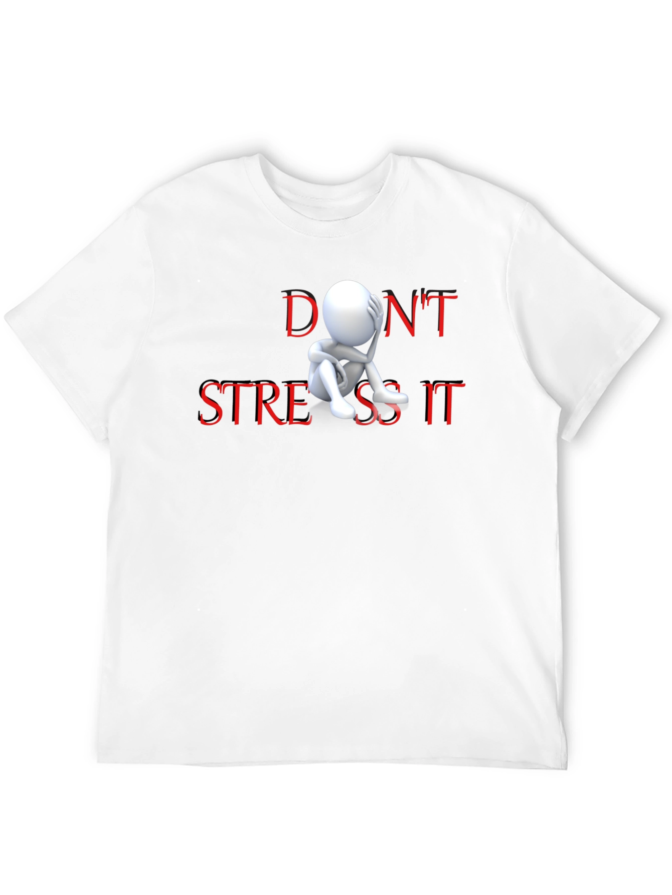 Black Don't Stress It Graphic Tee - Relaxed Fit view 12