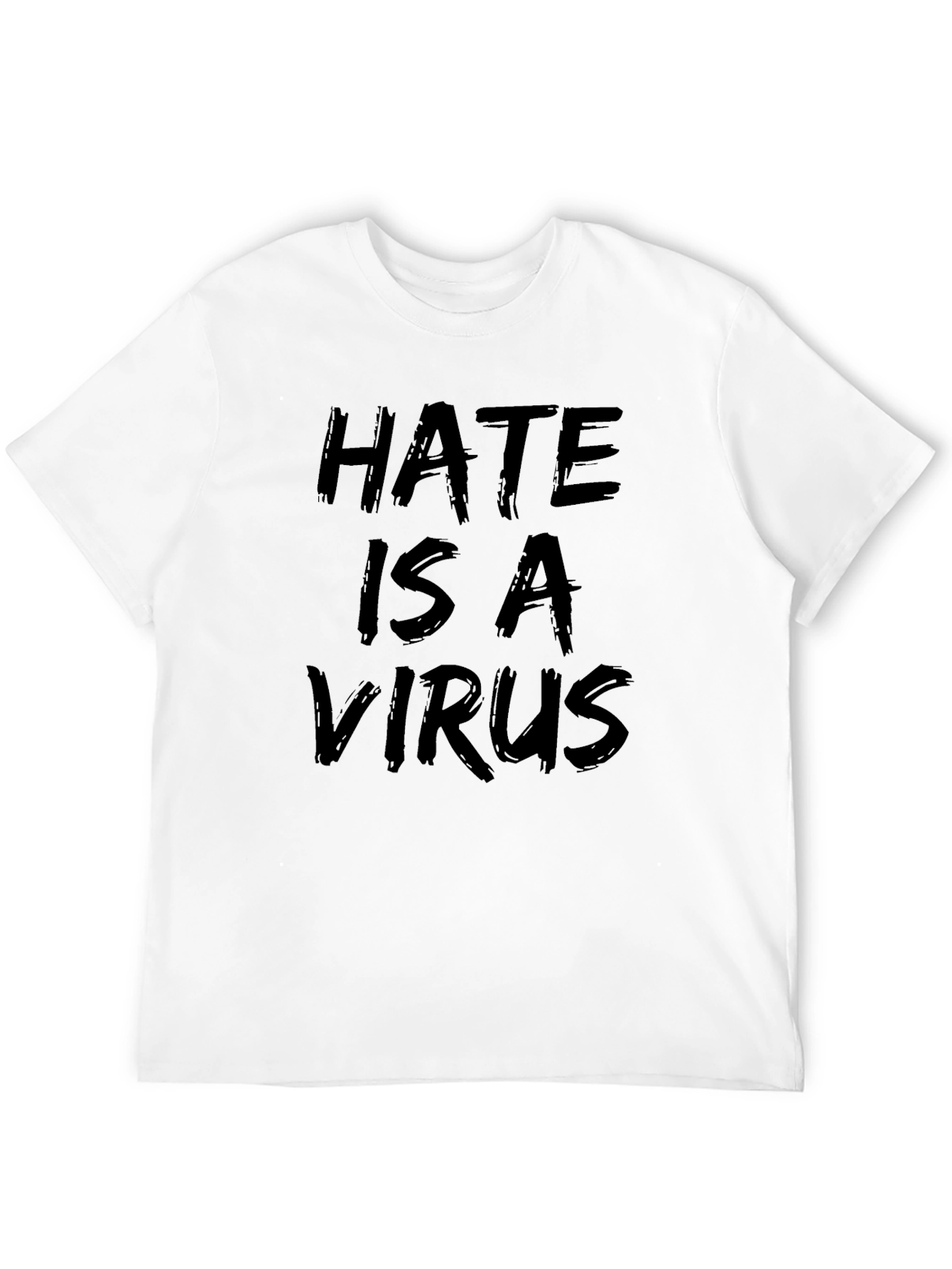 Black Hate is a Virus Graphic Tee - Black Crew Neck view 12