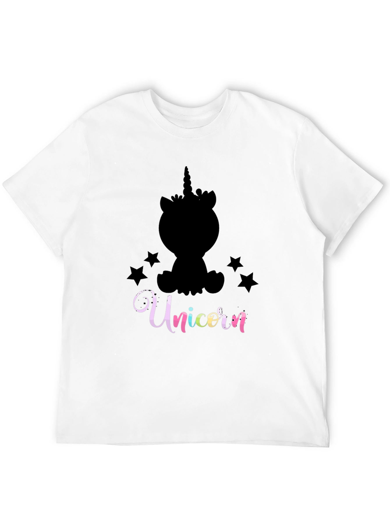 Black Unicorn Graphic Black T-Shirt view 12
