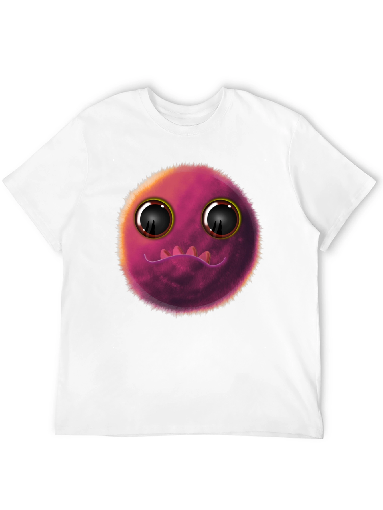 Black Fuzzy Monster Graphic Tee - Fun Novelty T-Shirt view 12