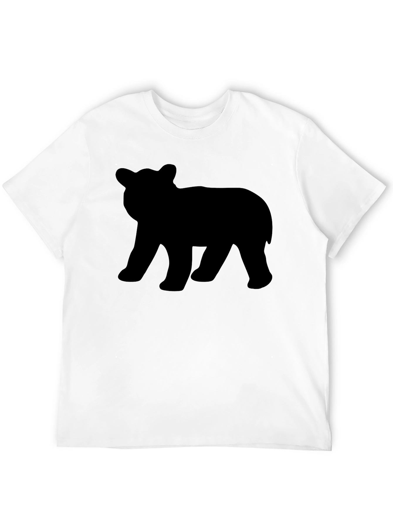 Black Bear Silhouette T-Shirt - Black Graphic Tee view 12