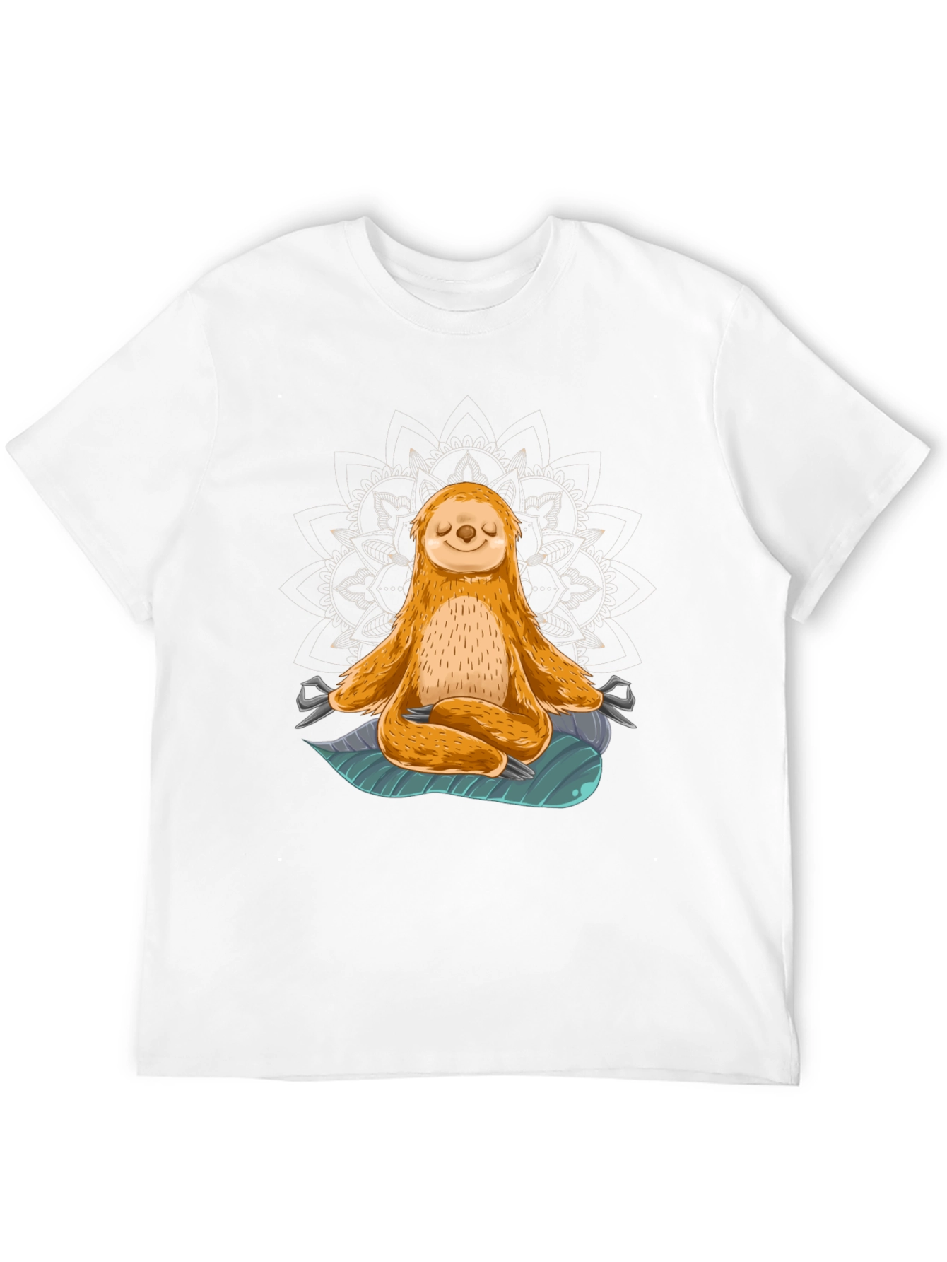 Black Meditating Sloth Graphic Tee view 12