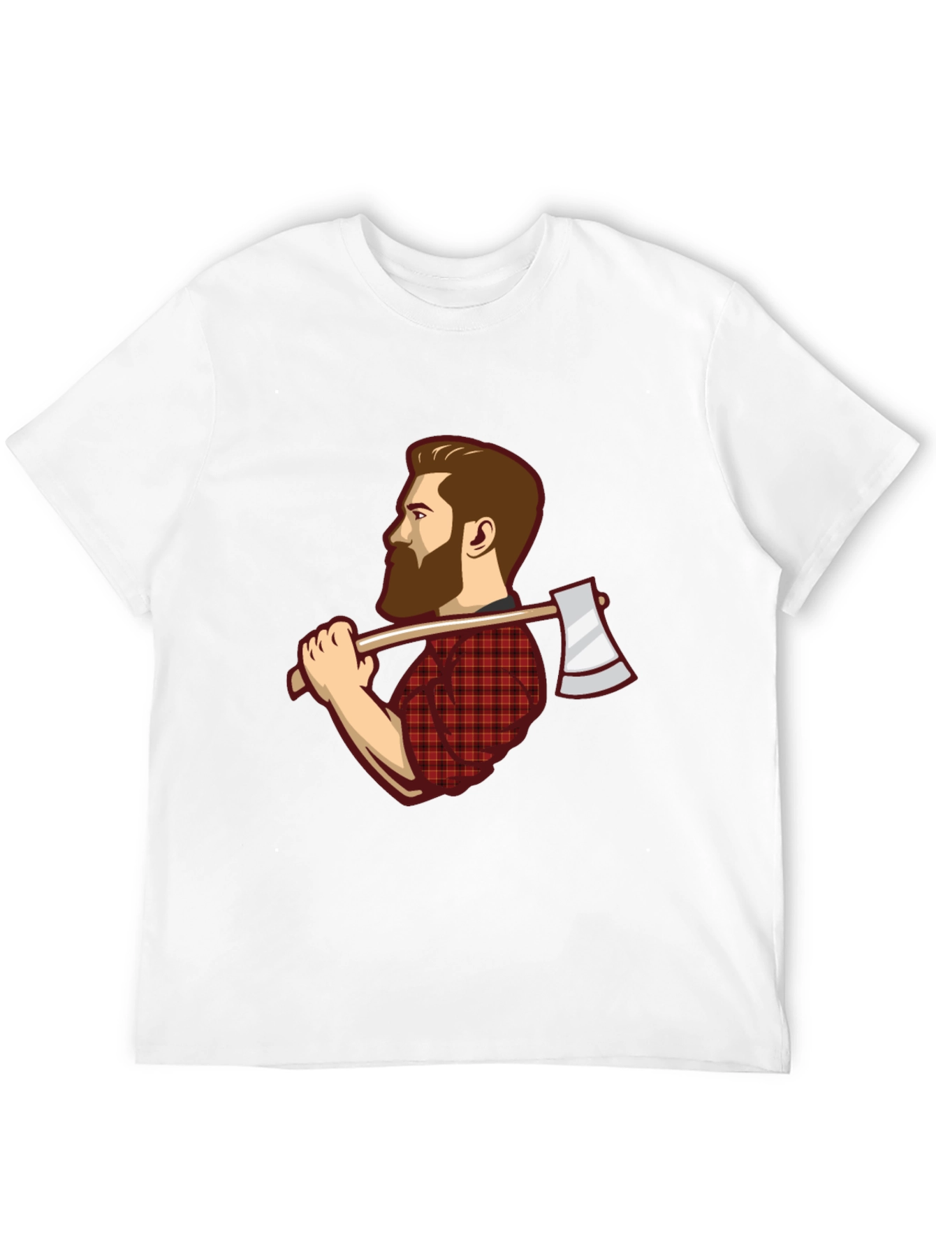 Black Lumberjack Graphic Tee - Axe Wielding Woodcutter view 12