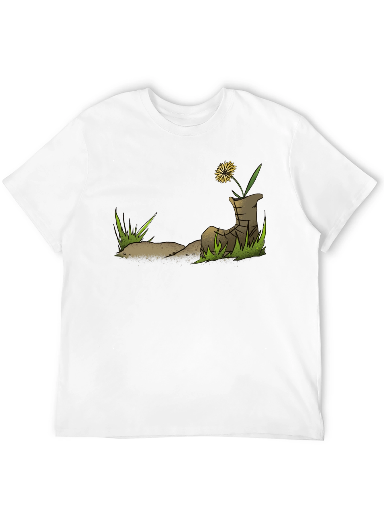 Dandelion Boot T-Shirt - Nature Graphic Tee - 12