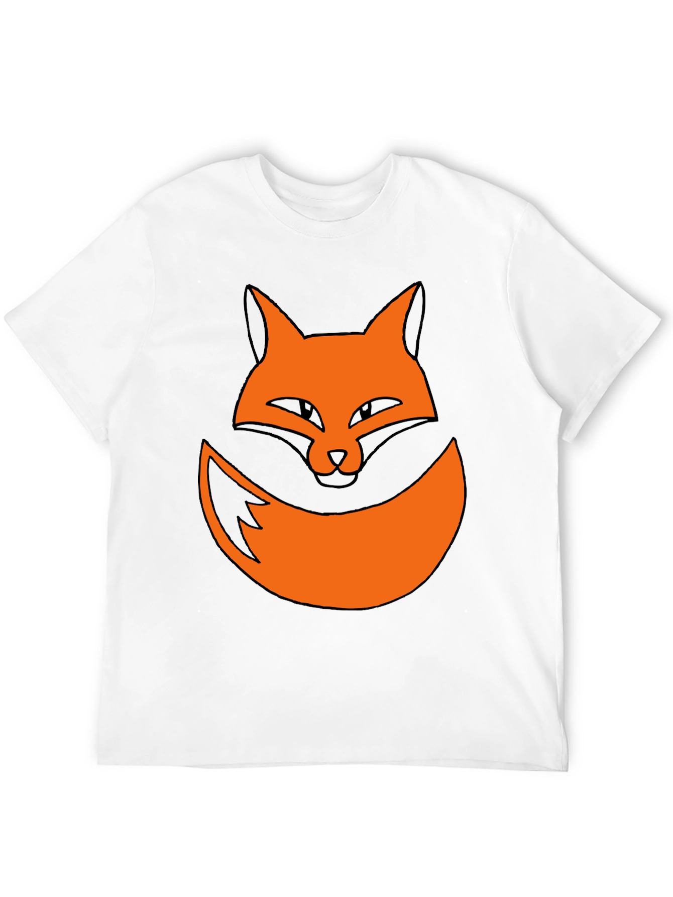 Black Fox Graphic Tee - Black Cotton Casual Shirt view 12