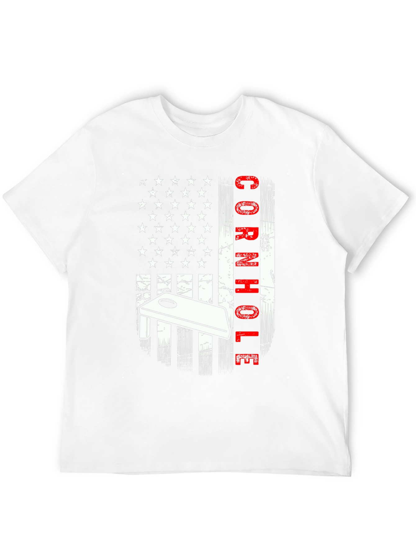 Black Cornhole American Flag Graphic Tee view 12