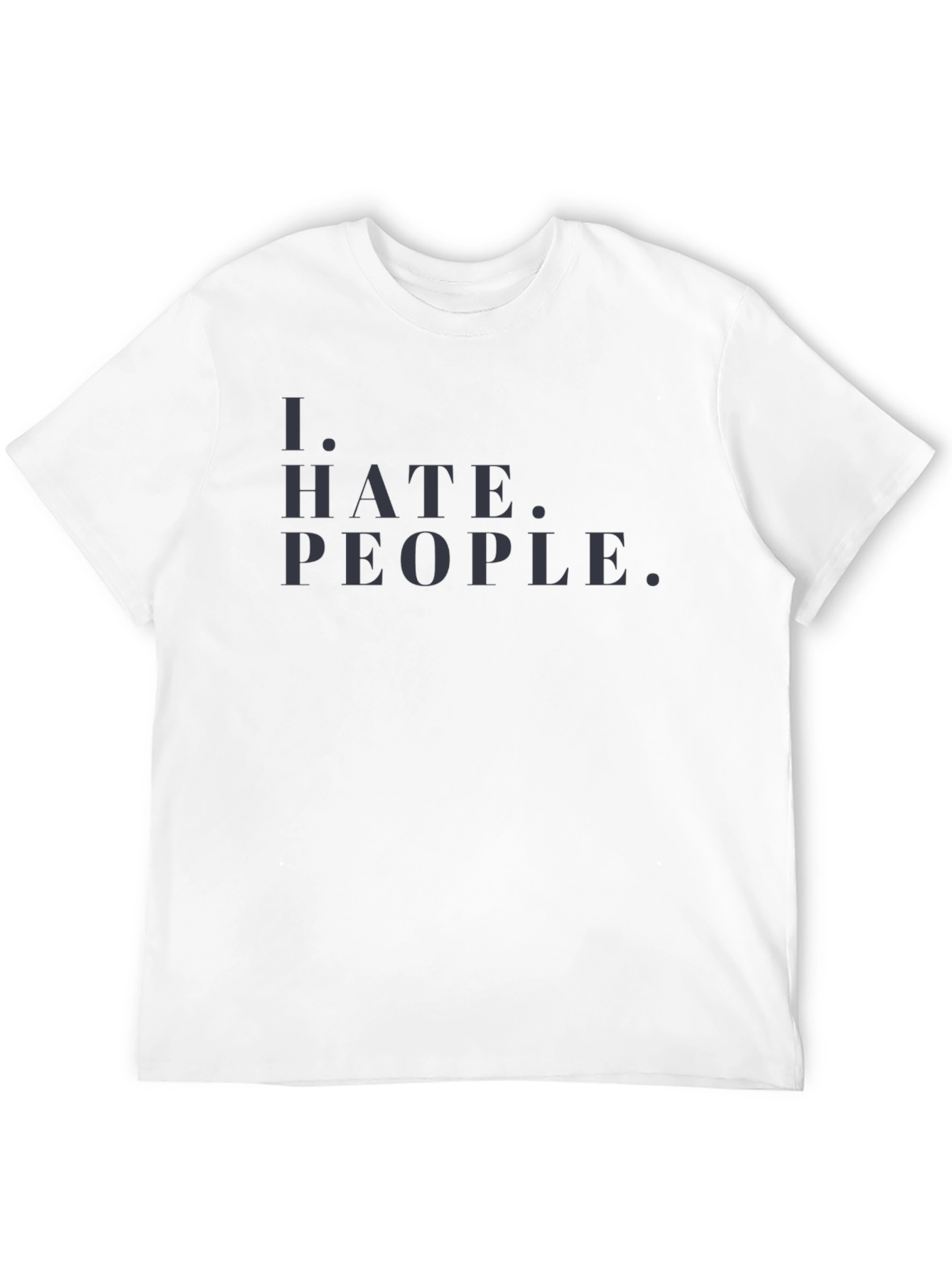Black I Hate People Graphic Tee - Mens Black T-Shirt view 12