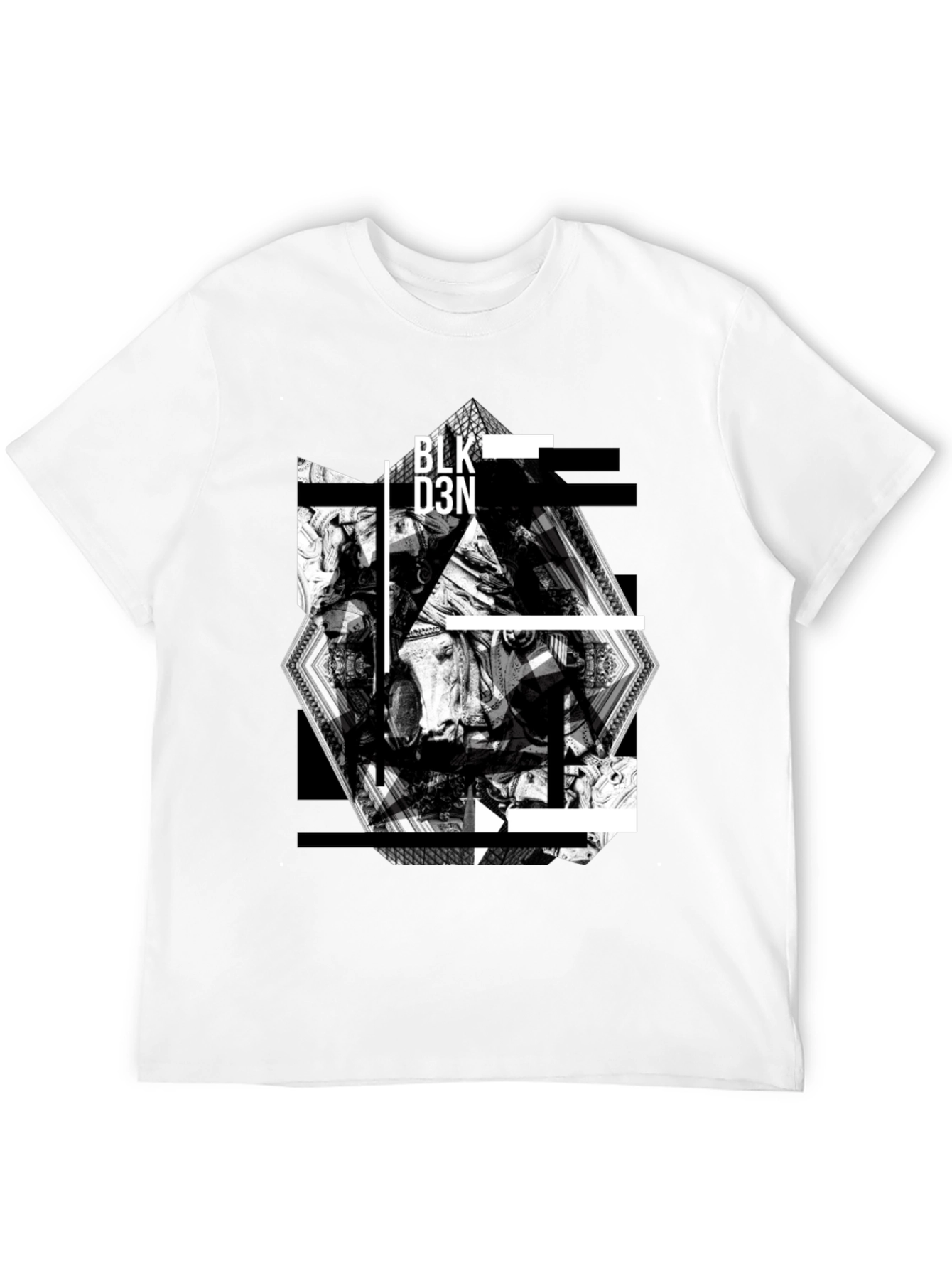 Black Abstract Graphic Print Black T-Shirt view 12