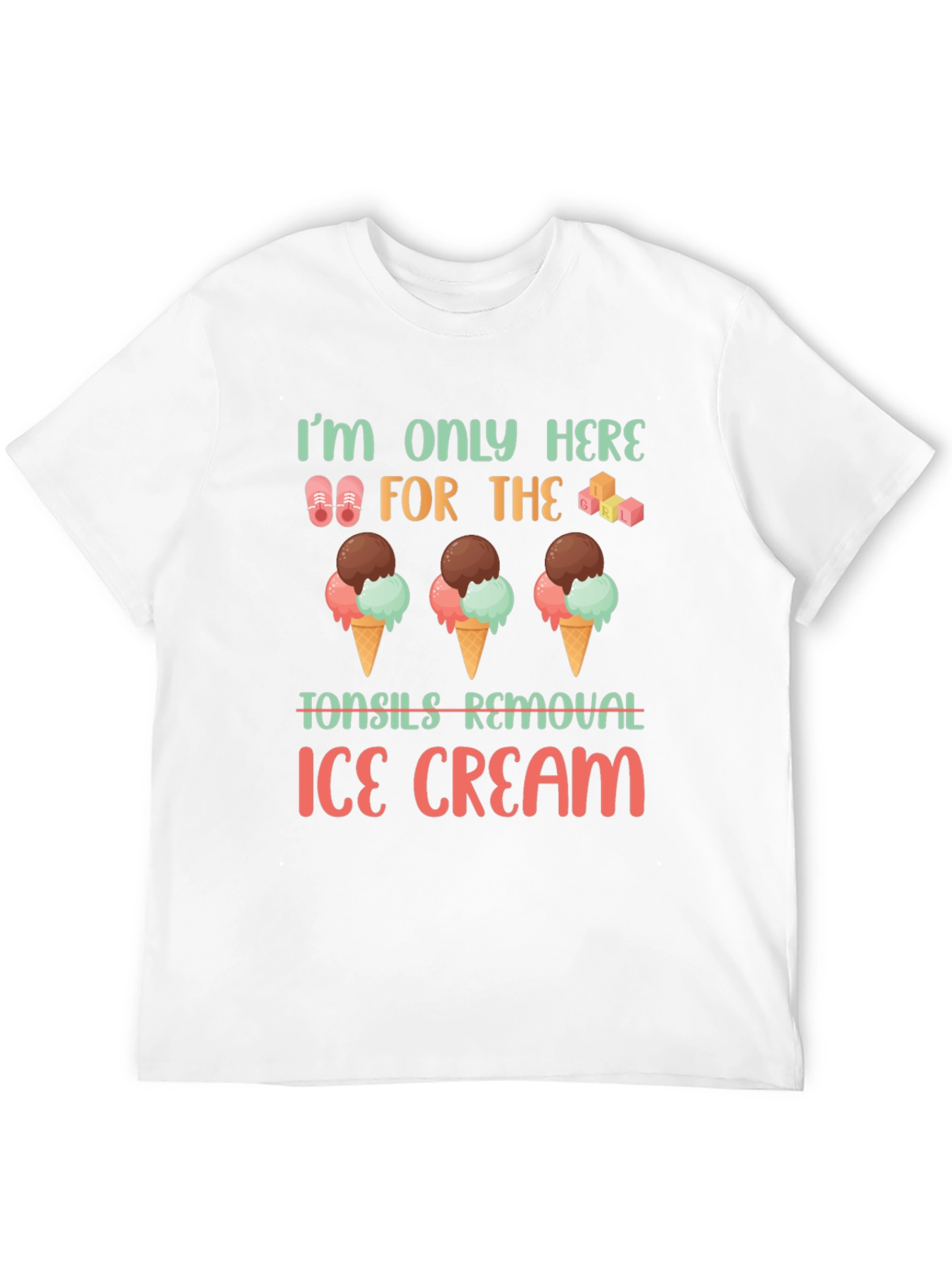 Black Tonsil Removal Ice Cream T-Shirt view 12