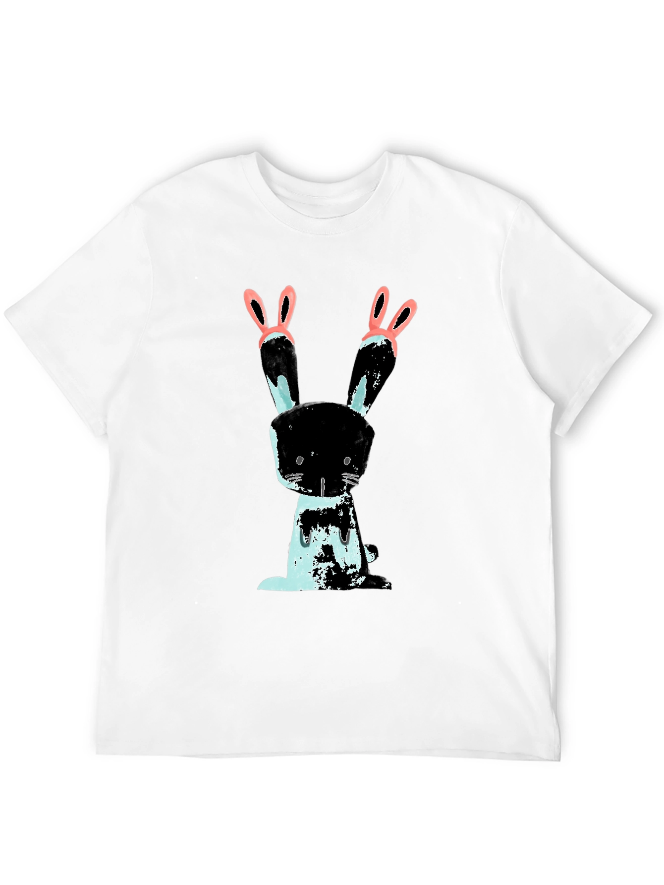 Black Bunny Graphic Black T-Shirt view 12