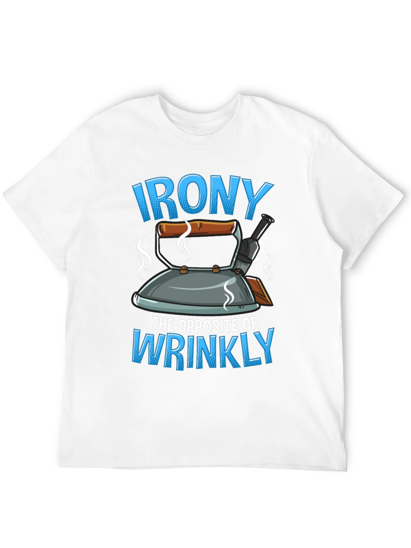 Black Irony: The Opposite of Wrinkly Graphic T-Shirt view 12