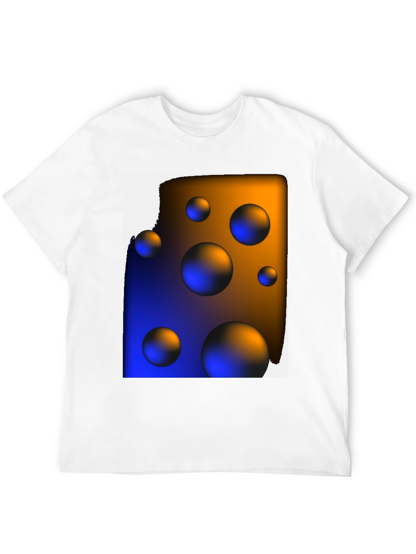 Black Abstract Spheres Graphic T-Shirt view 12
