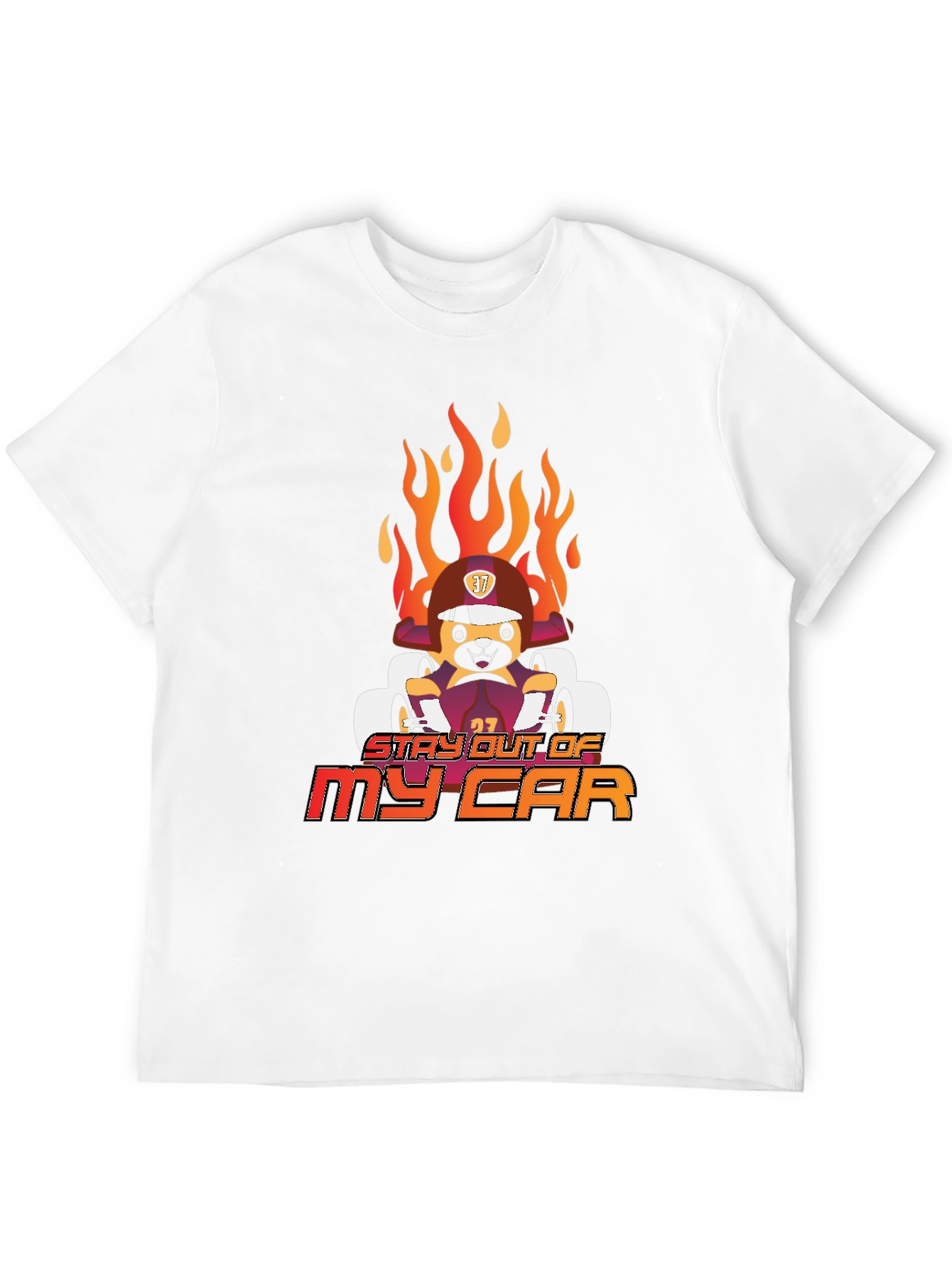 Black Stay Out of My Car T-Shirt view 12