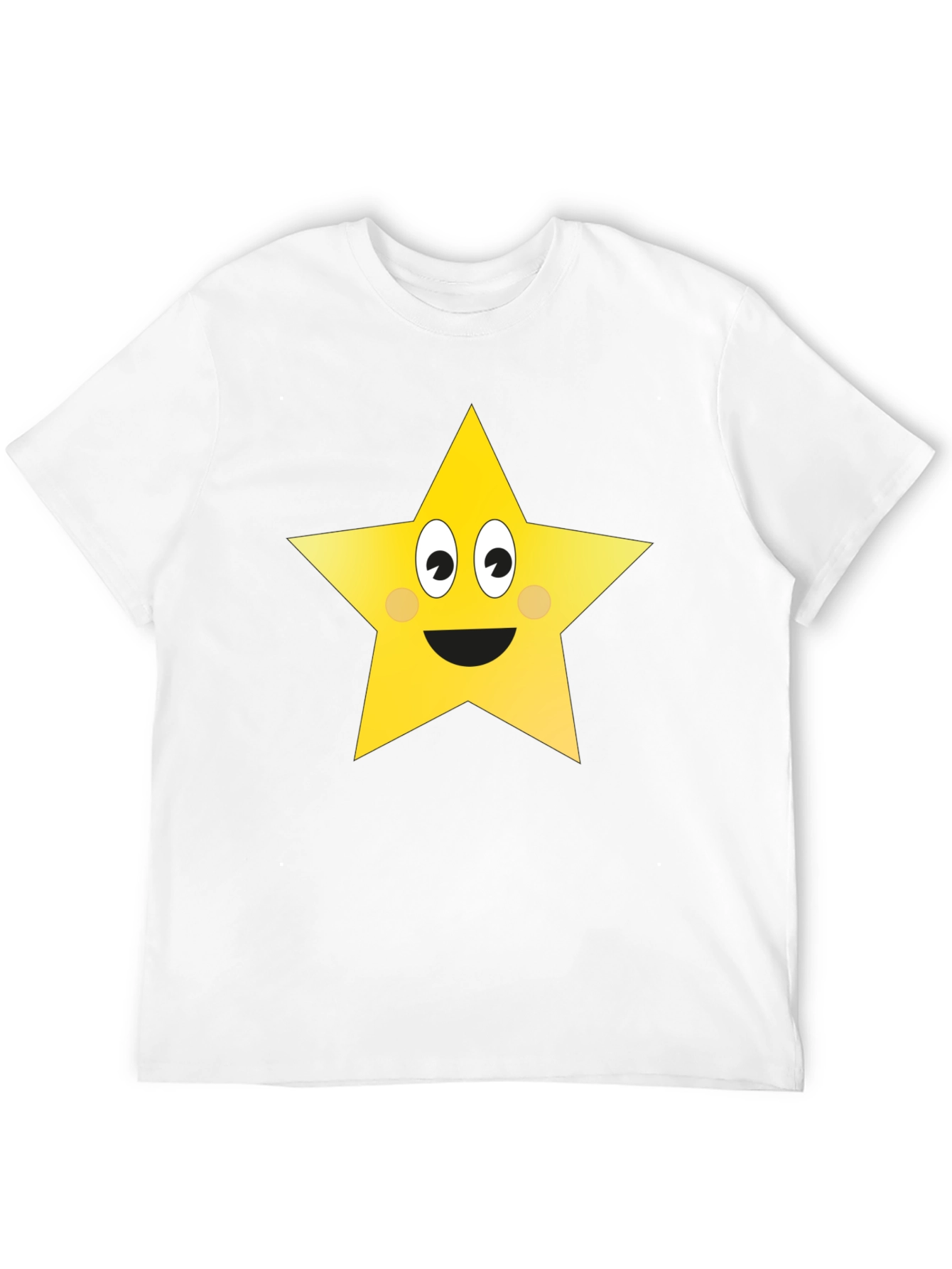 Black Funny Star Graphic Tee - Black Cotton T-Shirt view 12