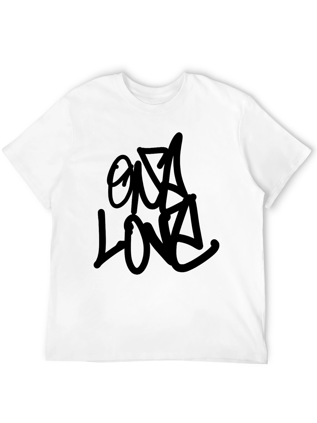 Black Black Graffiti Style T-Shirt view 12