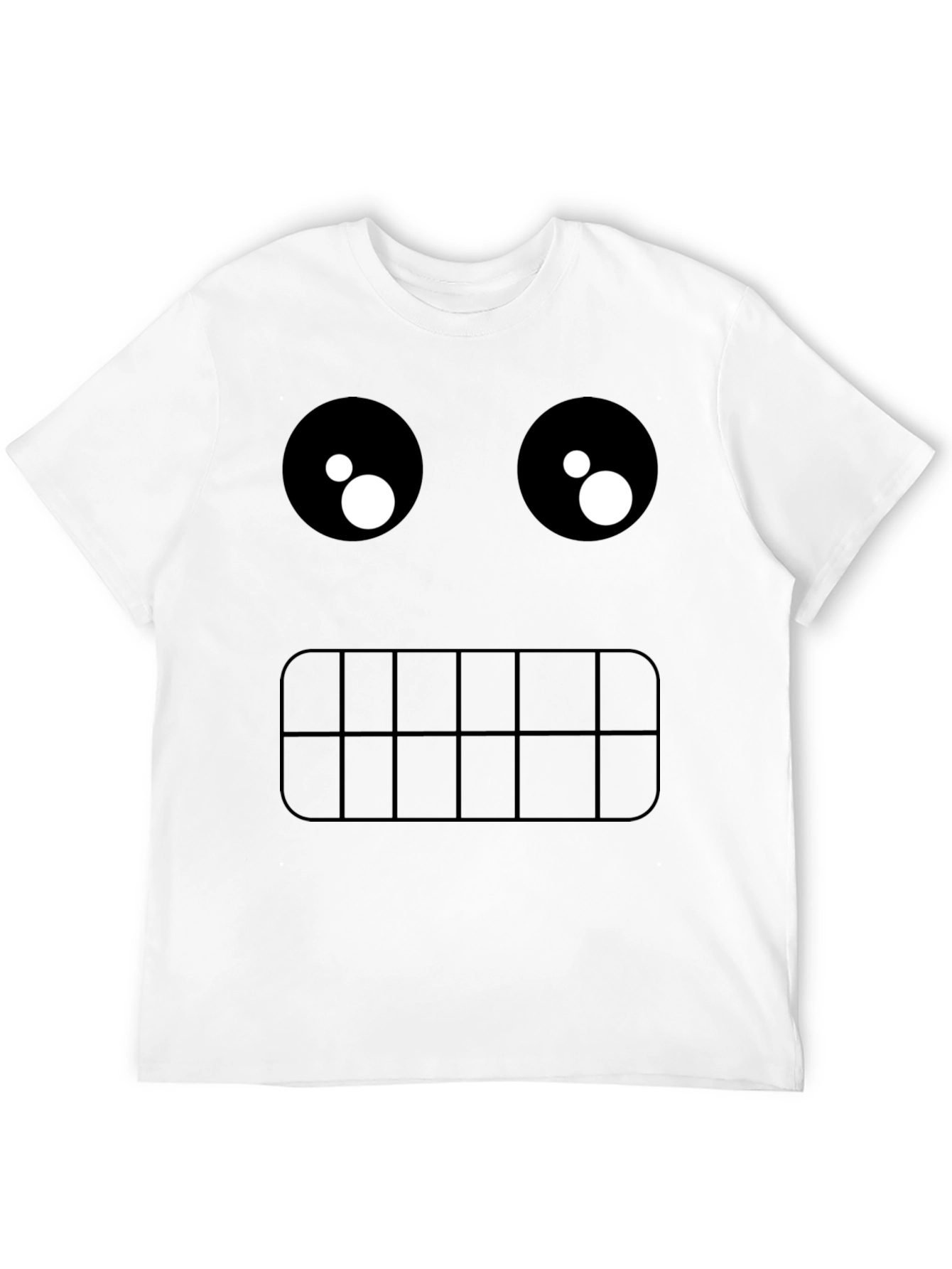 Black Funny Graphic Face T-Shirt view 12