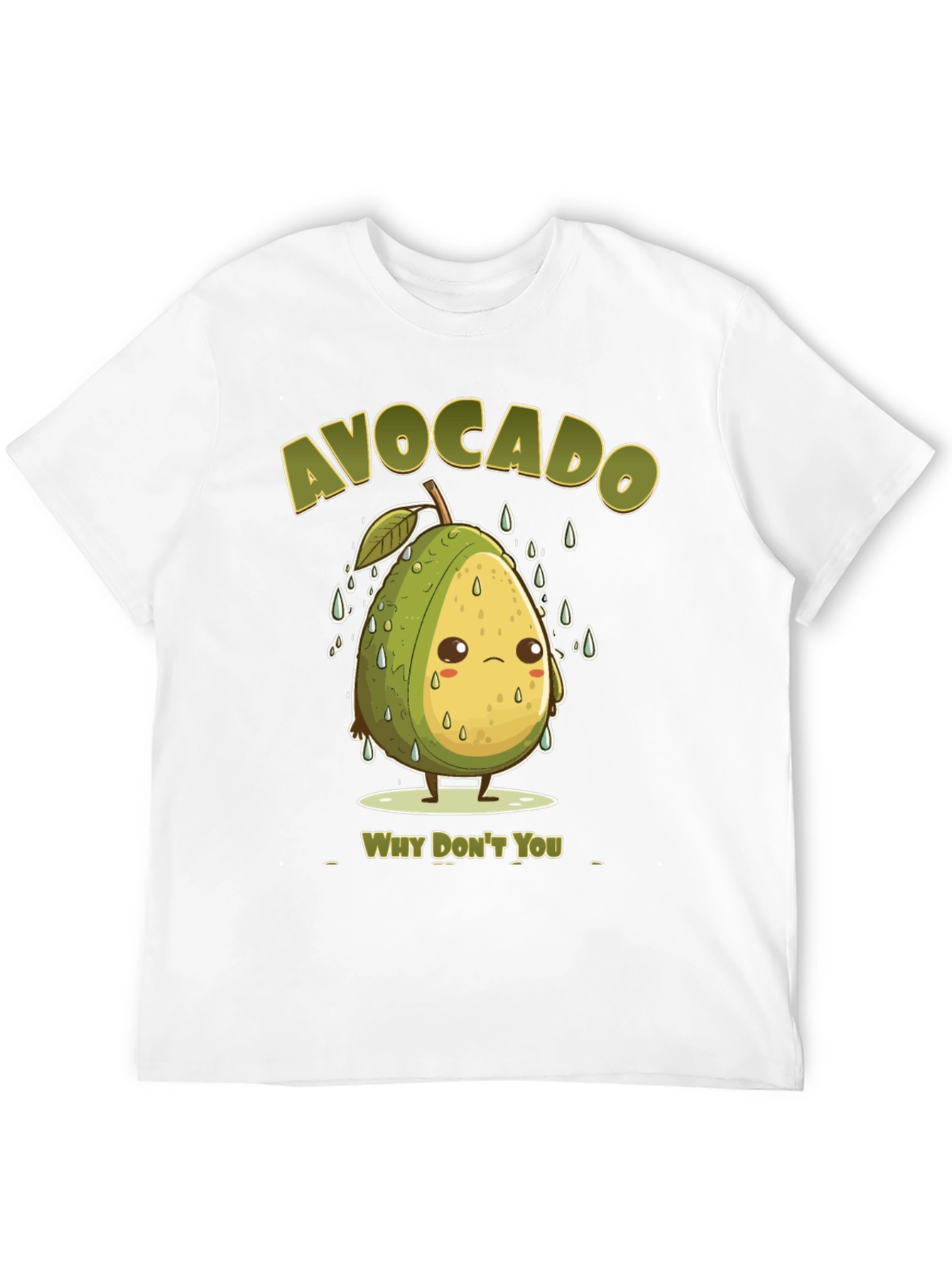 Black Sad Avocado Pun T-Shirt - Why Don't You? view 12