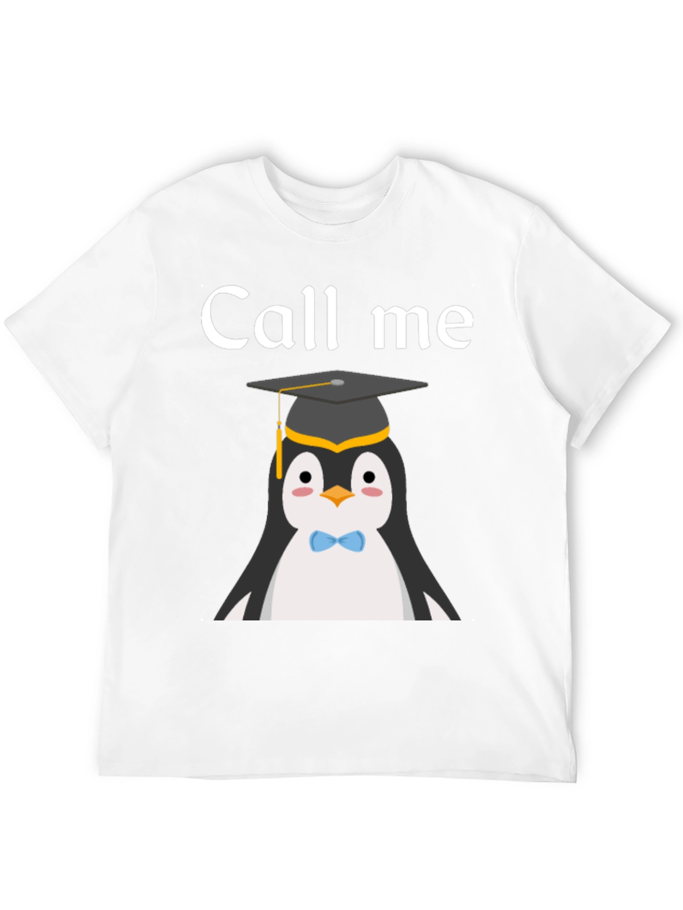 Black Call Me Penguin Graduate T-Shirt view 12