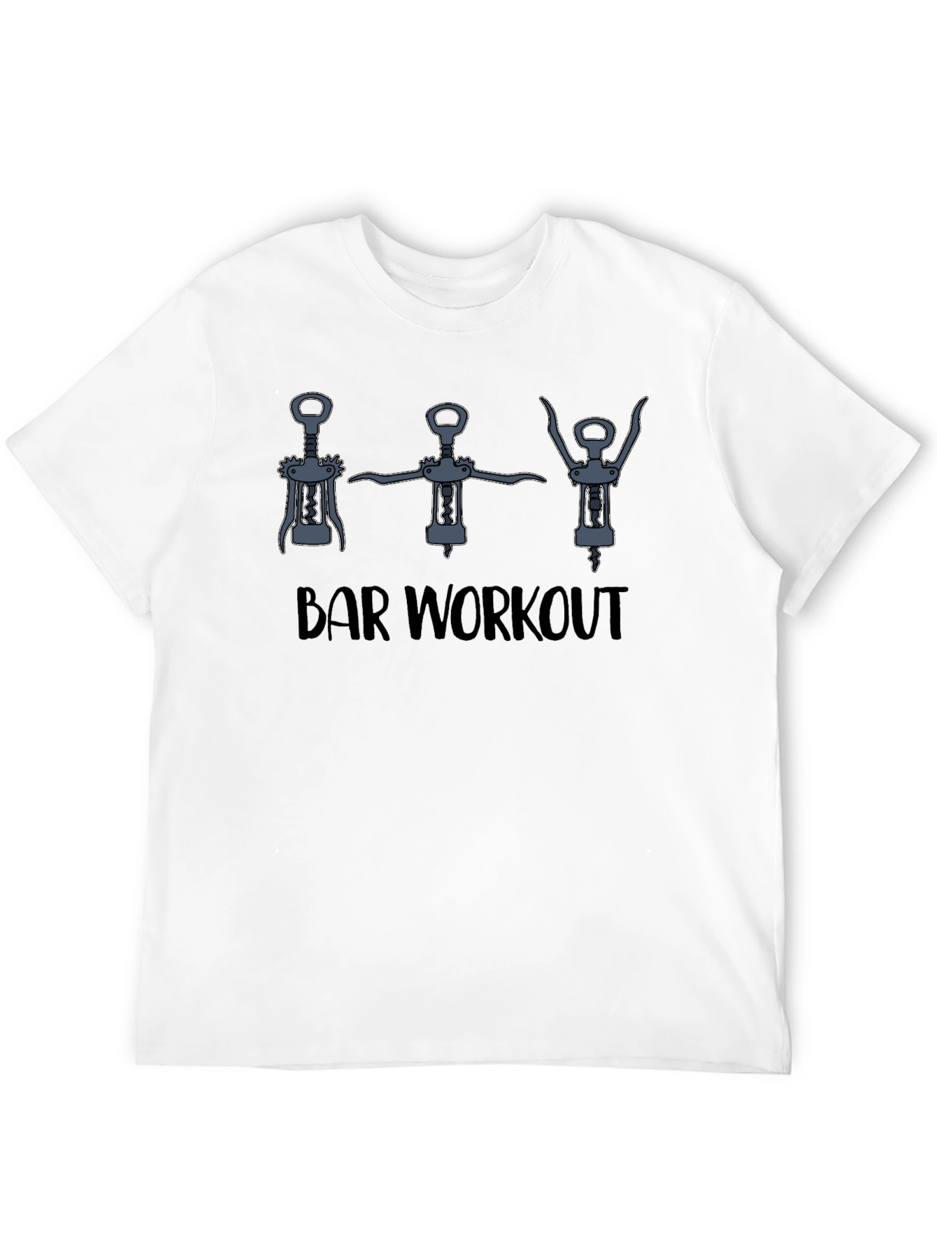 Black Bar Workout Graphic Tee - Black Cotton view 12