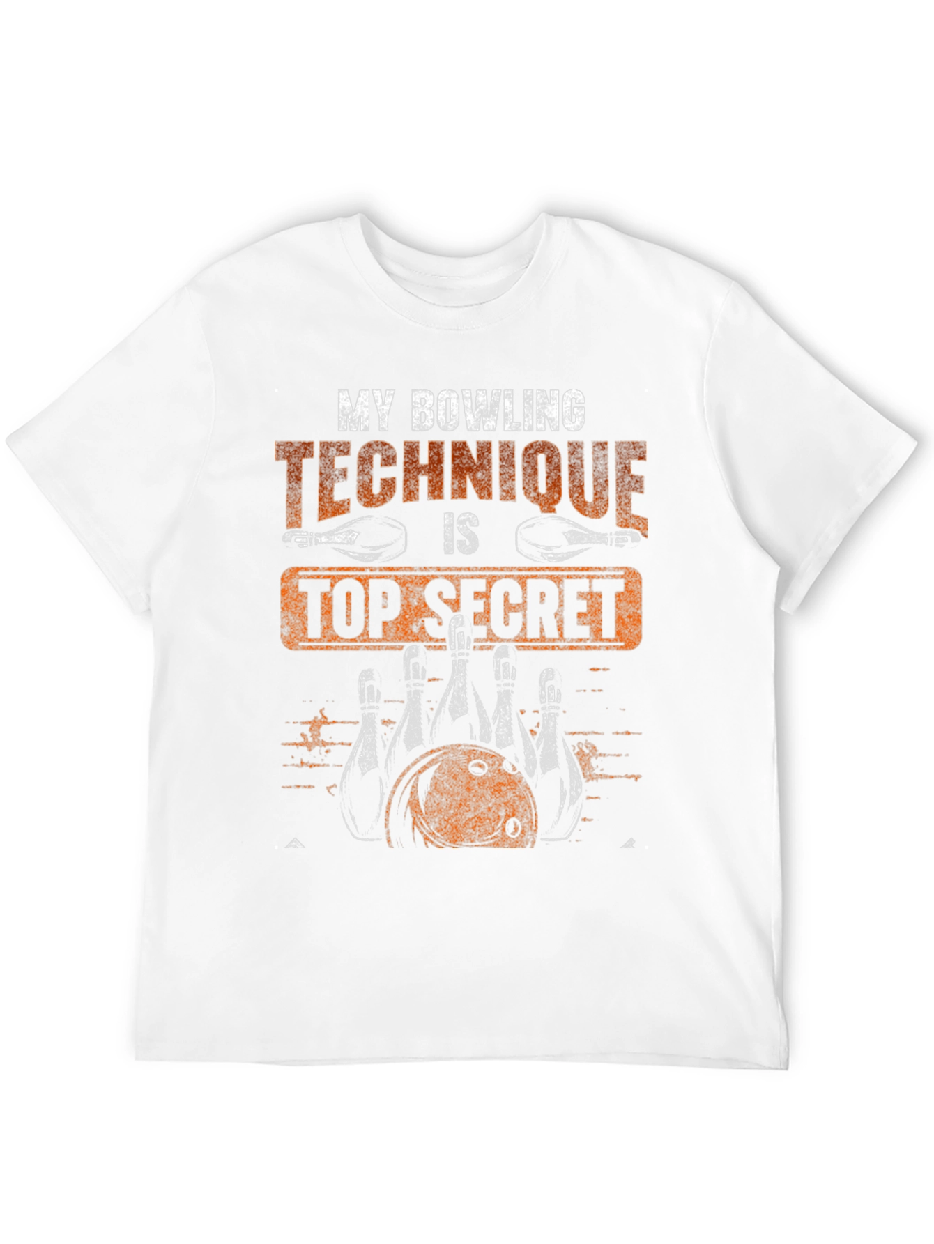 Black Bowling Technique Top Secret Graphic T-Shirt view 12