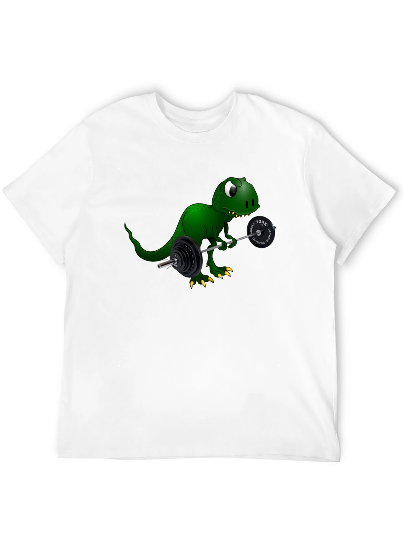Black Dino Lifting Barbell Graphic Tee view 12