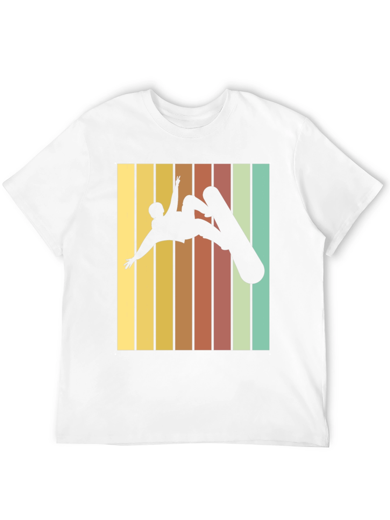 Black Retro Snowboarder Graphic Tee - Black view 12