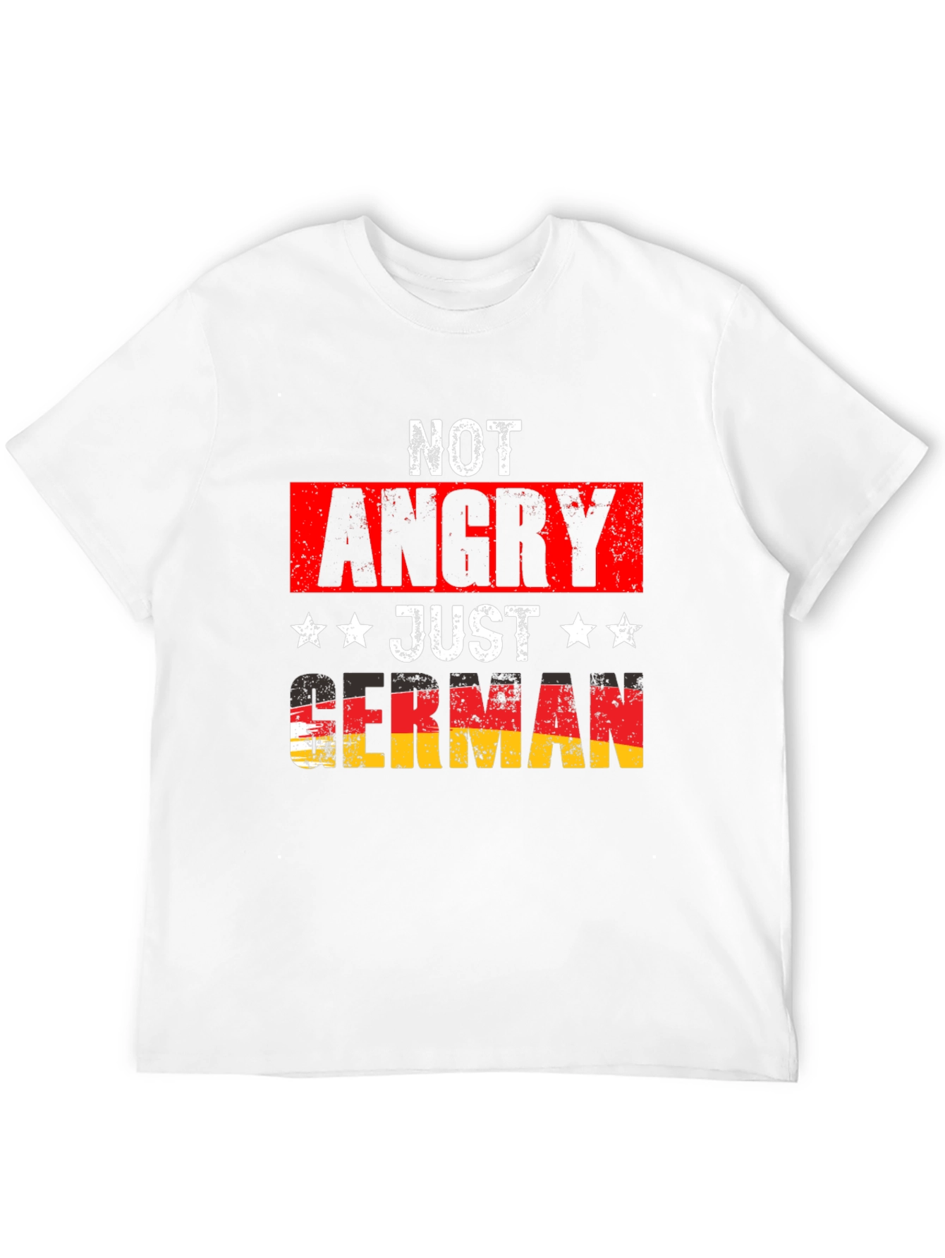 Black Funny German Pride T-Shirt - Not Angry Just German view 12