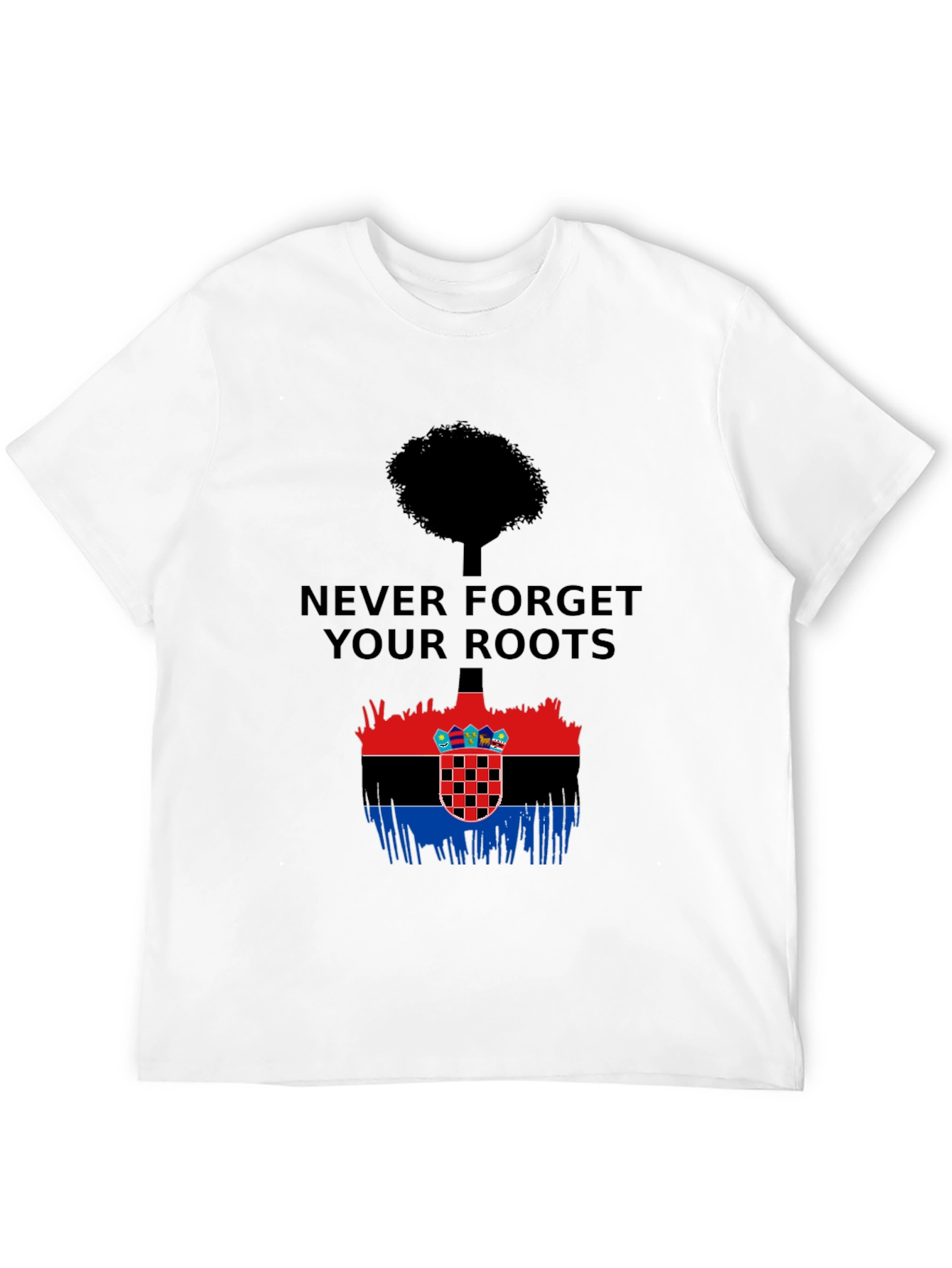 Never Forget Roots Croatia Flag Graphic Tee - 12