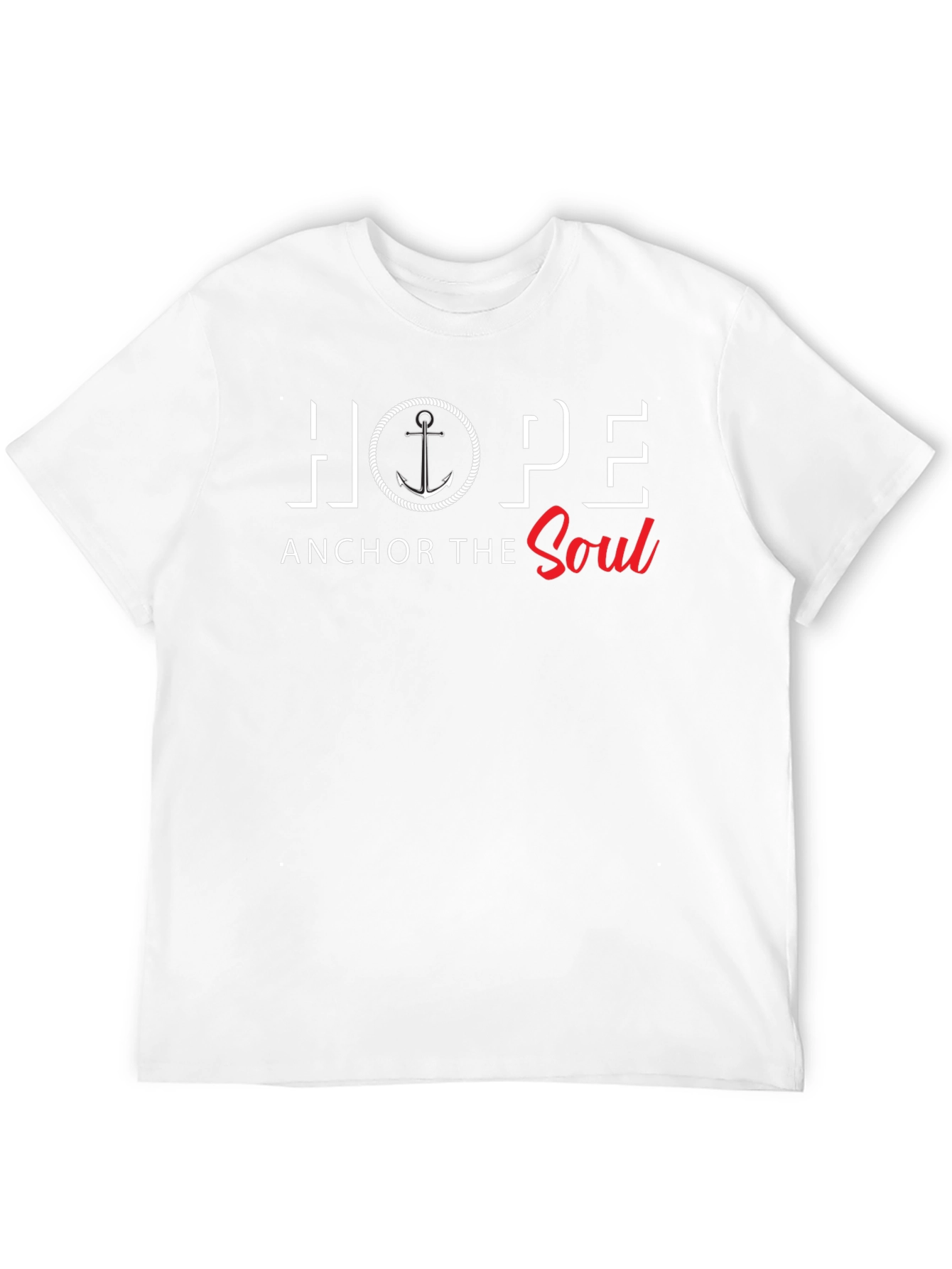 Black Hope Anchor the Soul Graphic Tee - Christian Inspired Black T-Shirt view 12