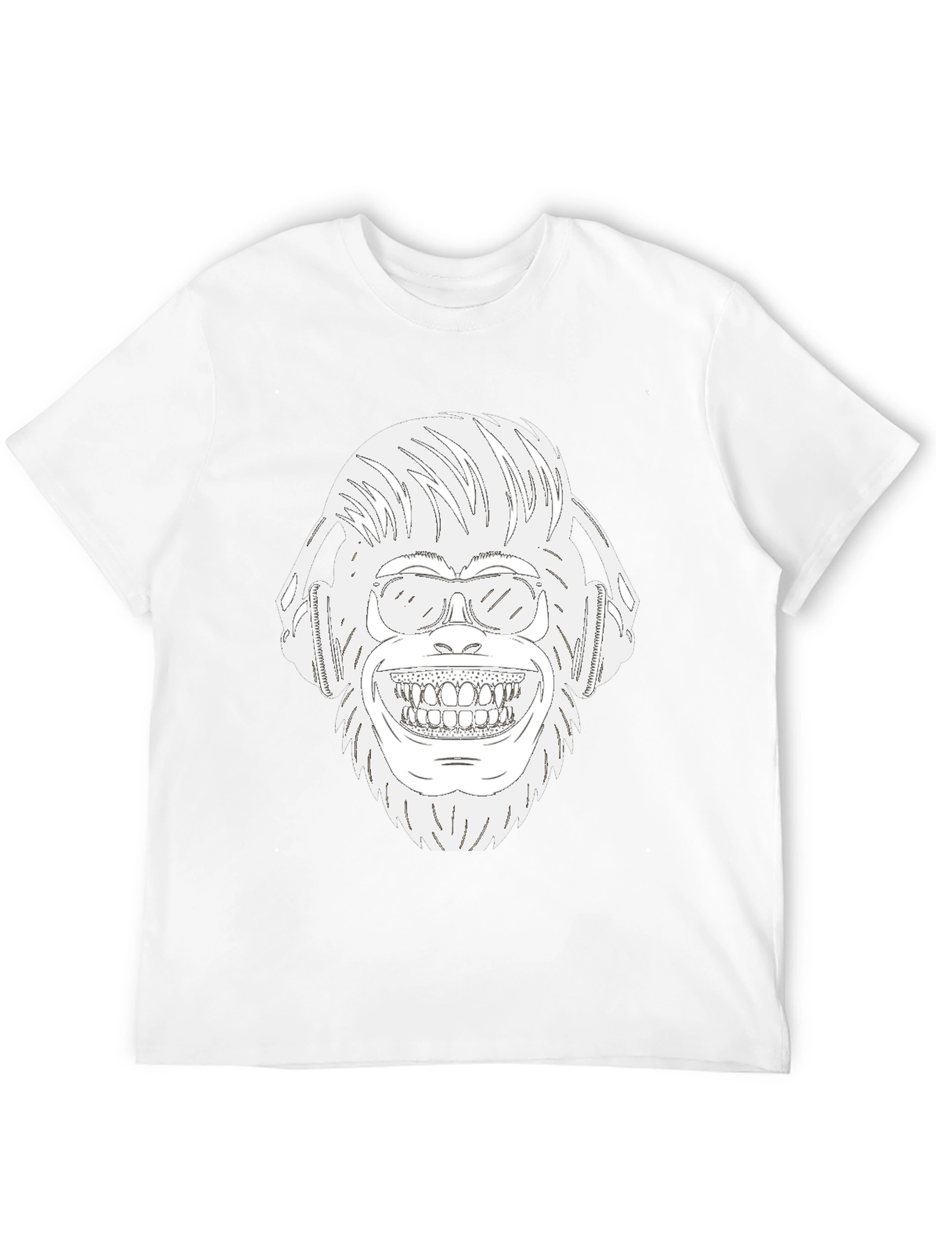 Black DJ Monkey Graphic T-Shirt view 12