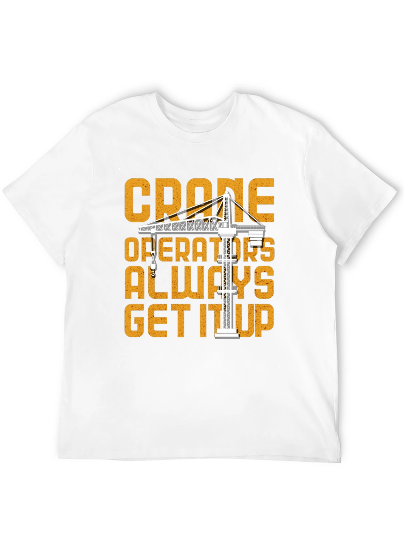 Black Crane Operator T-Shirt: Get It Up Funny Tee view 12