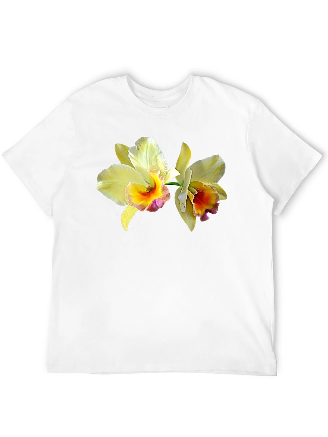 Floral Print T-Shirt: Stylish Orchid Design - 12
