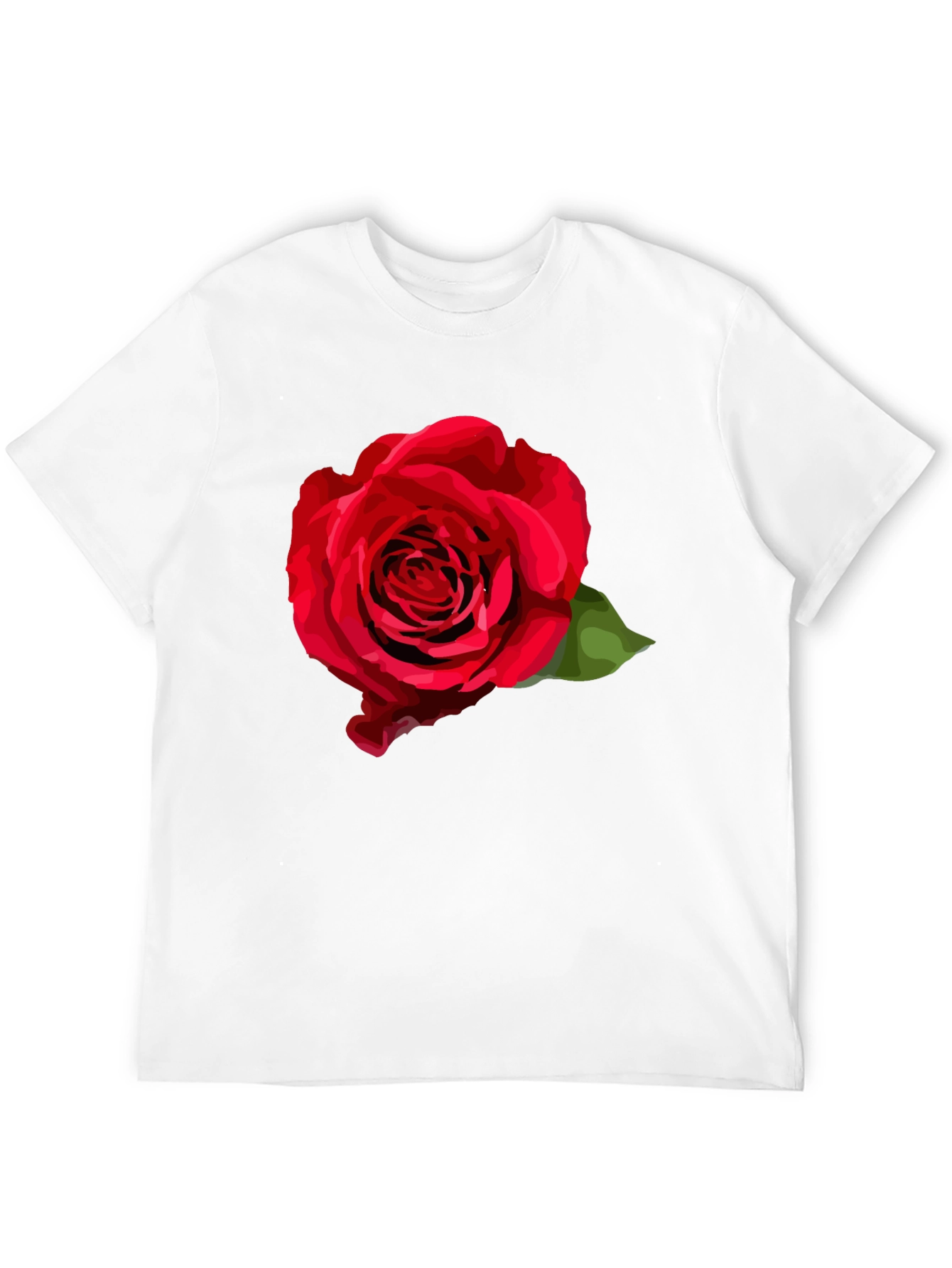 Black Red Rose Graphic T-Shirt - Stylish Black Tee view 12