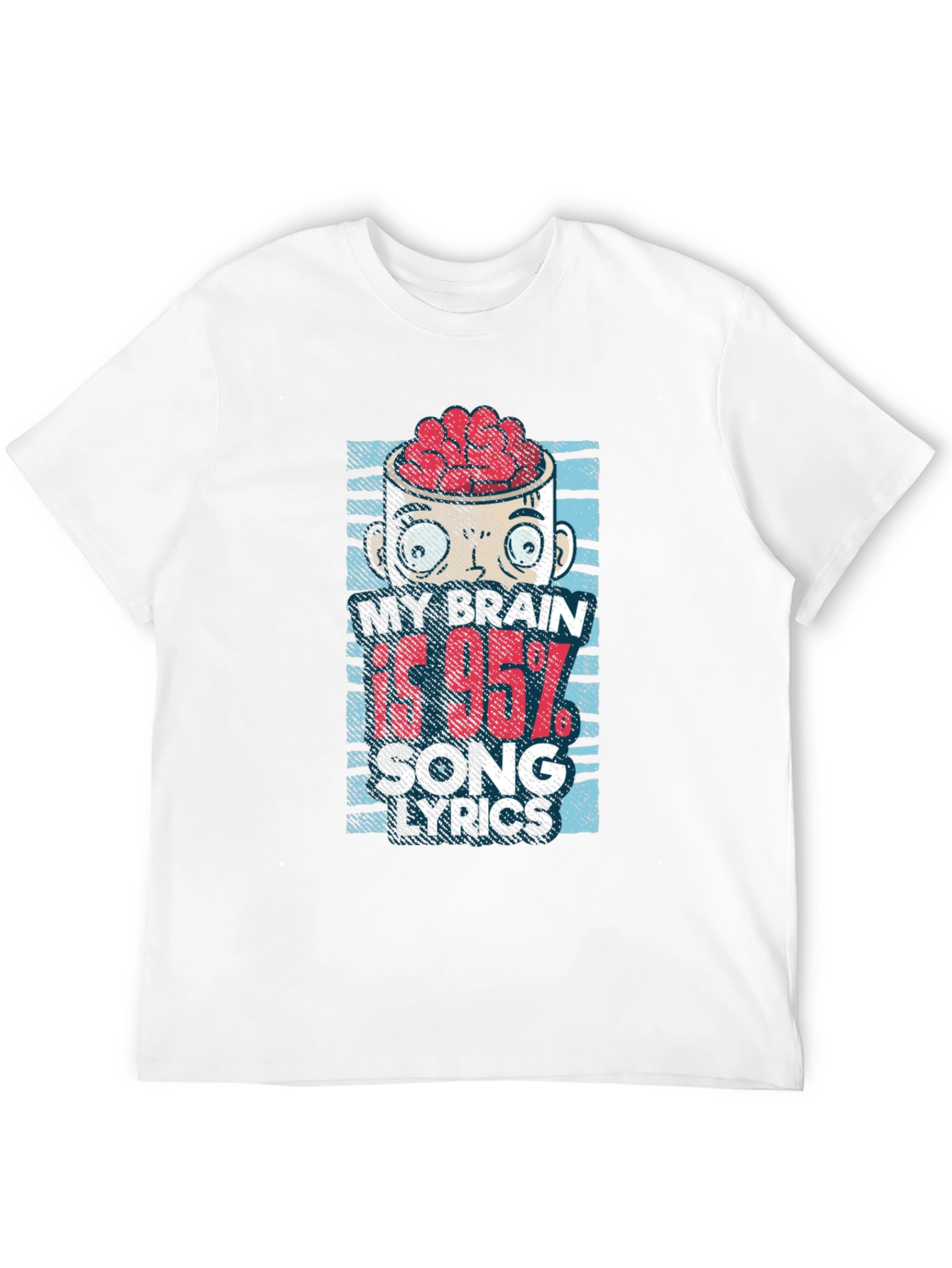 Black My Brain is 95% Song Lyrics T-Shirt view 12