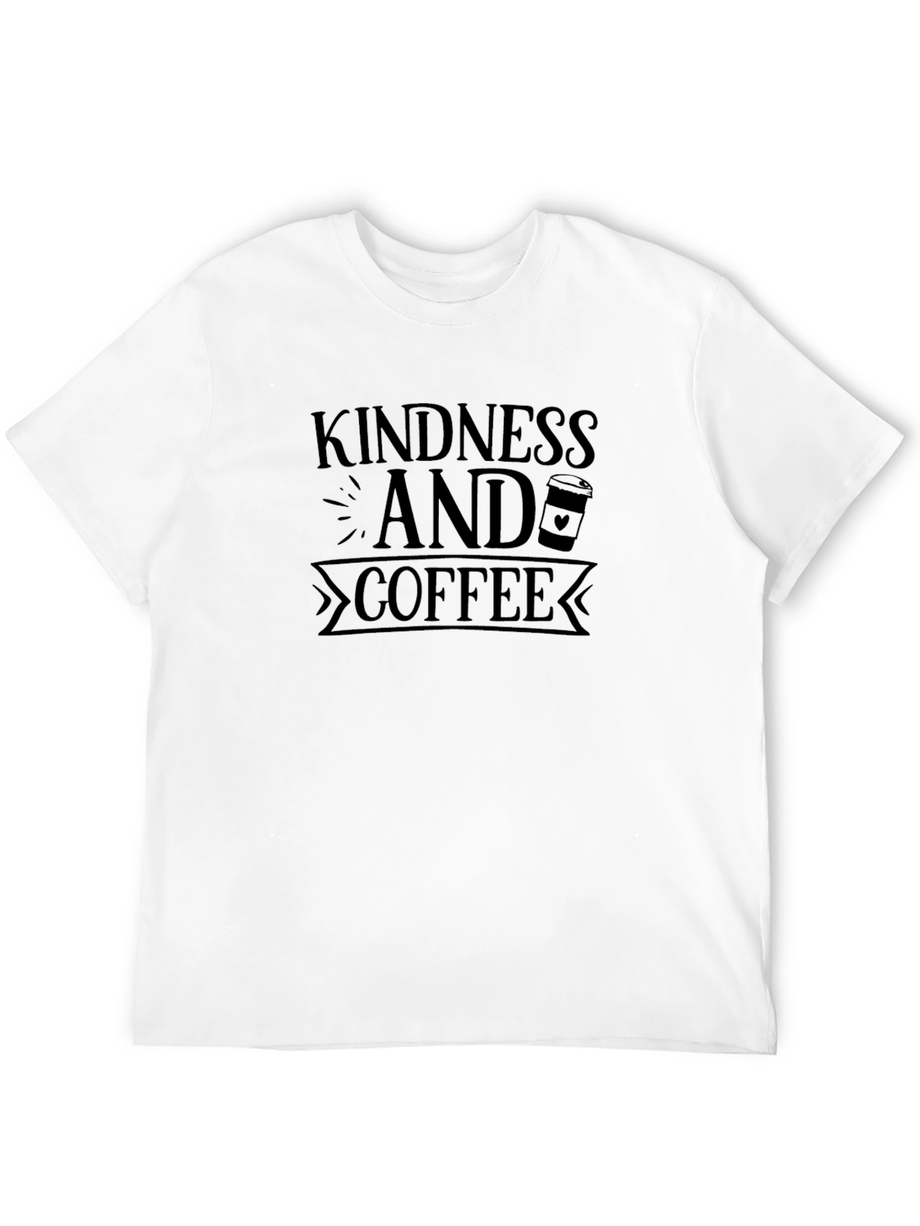 Black Kindness and Coffee Black T-Shirt view 12