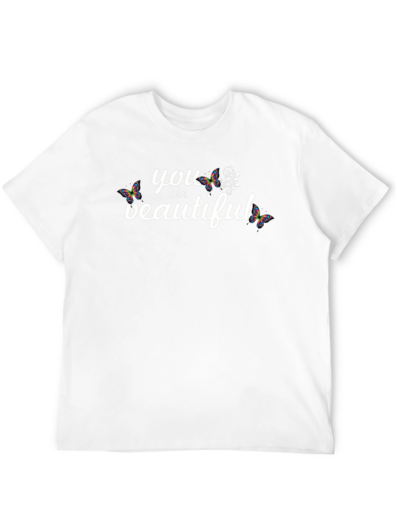 Black You Are Beautiful Butterfly Graphic Tee - Black view 12