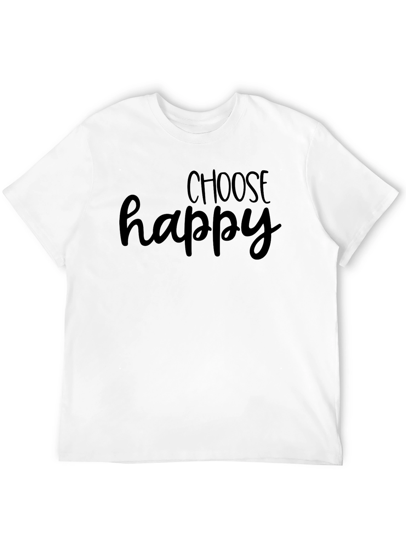 Black Choose Happy Graphic Tee - Black T-Shirt view 12
