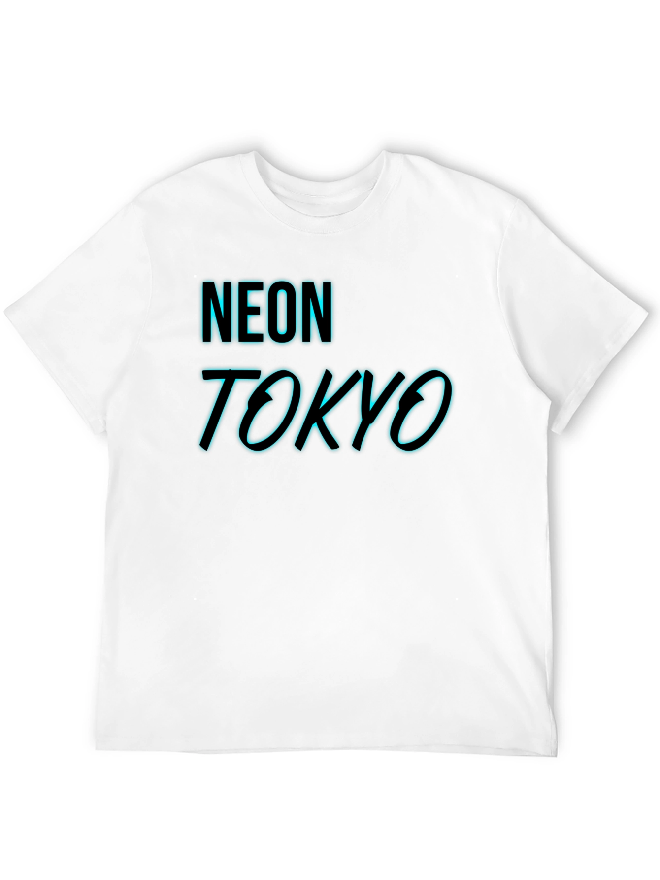 Black Neon Tokyo Graphic Tee - Black Cotton Blend view 12
