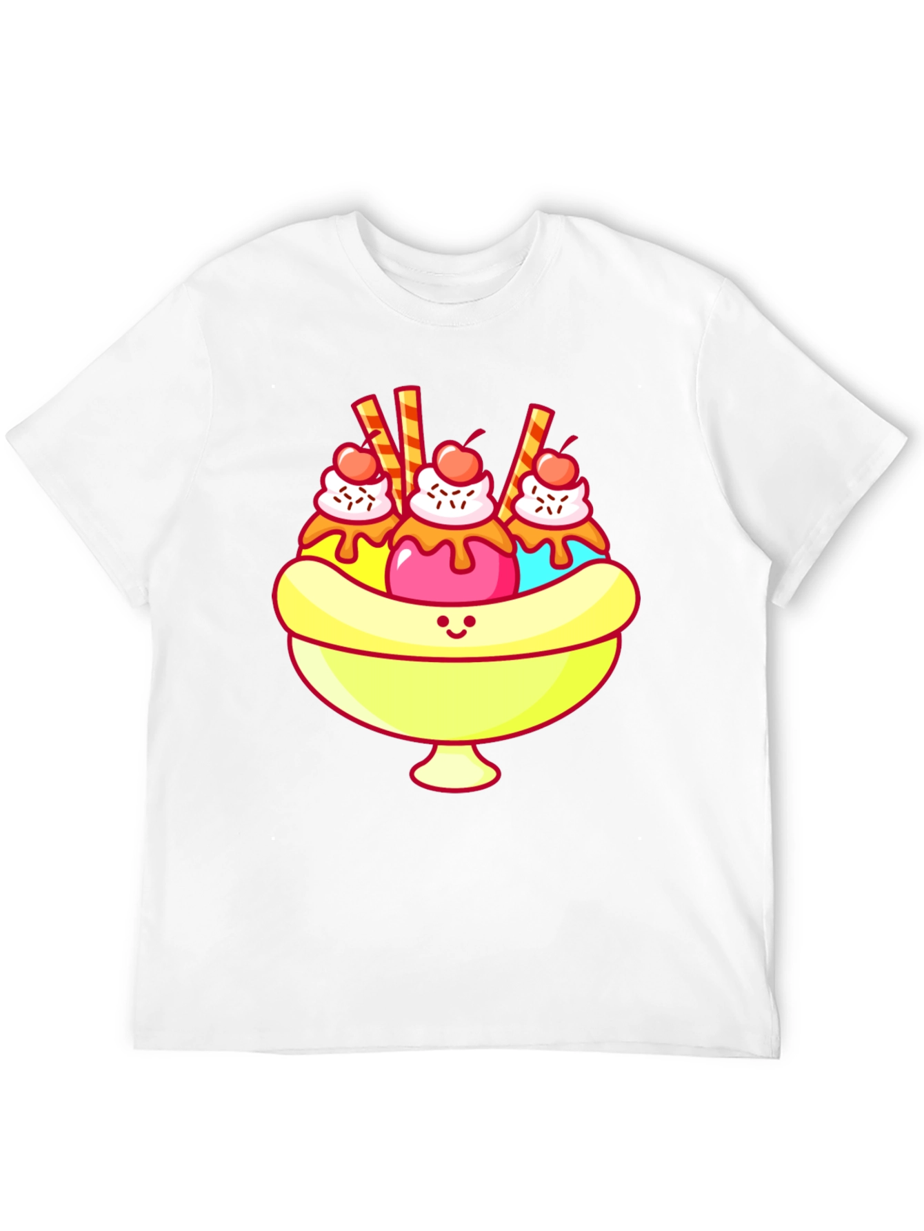 Black Banana Split T-Shirt - Sweet Cartoon Graphic Tee view 12
