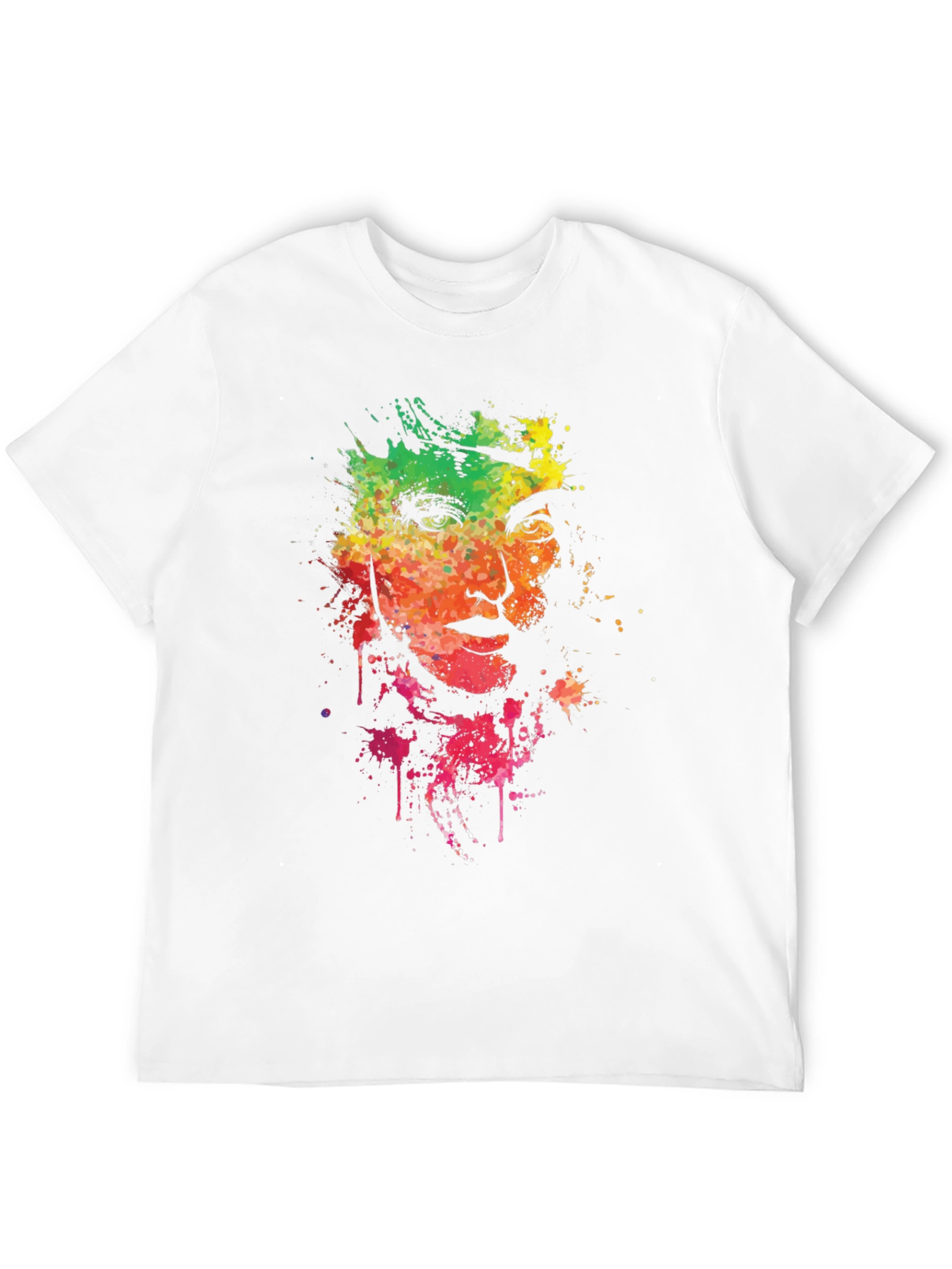 Black Colorful Splatter Art Graphic T-Shirt view 12