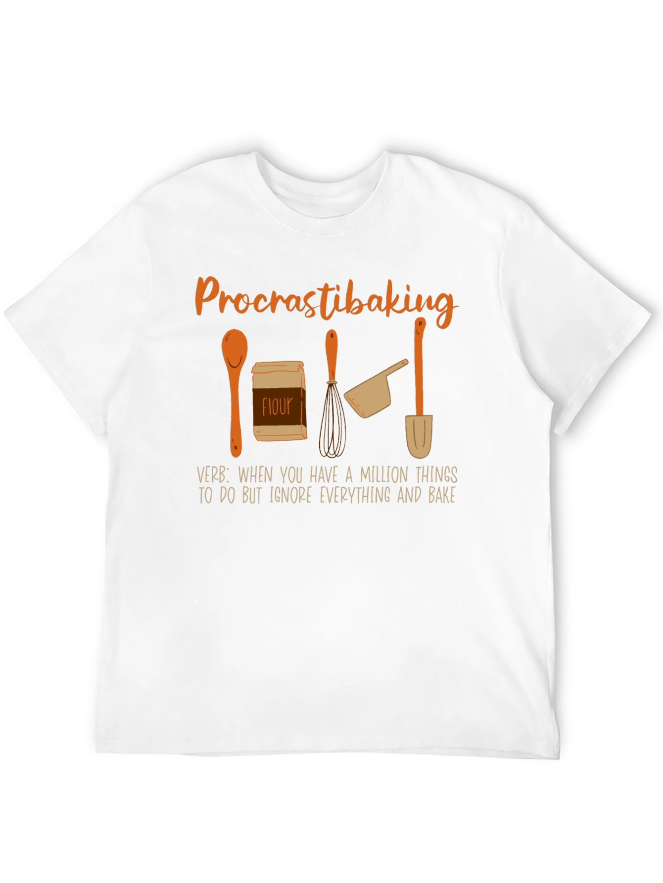 Black Procrastibaking Graphic T-Shirt view 12