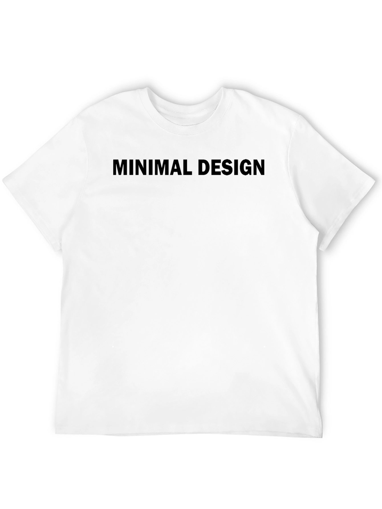 Black Minimal Design Black T-Shirt view 12